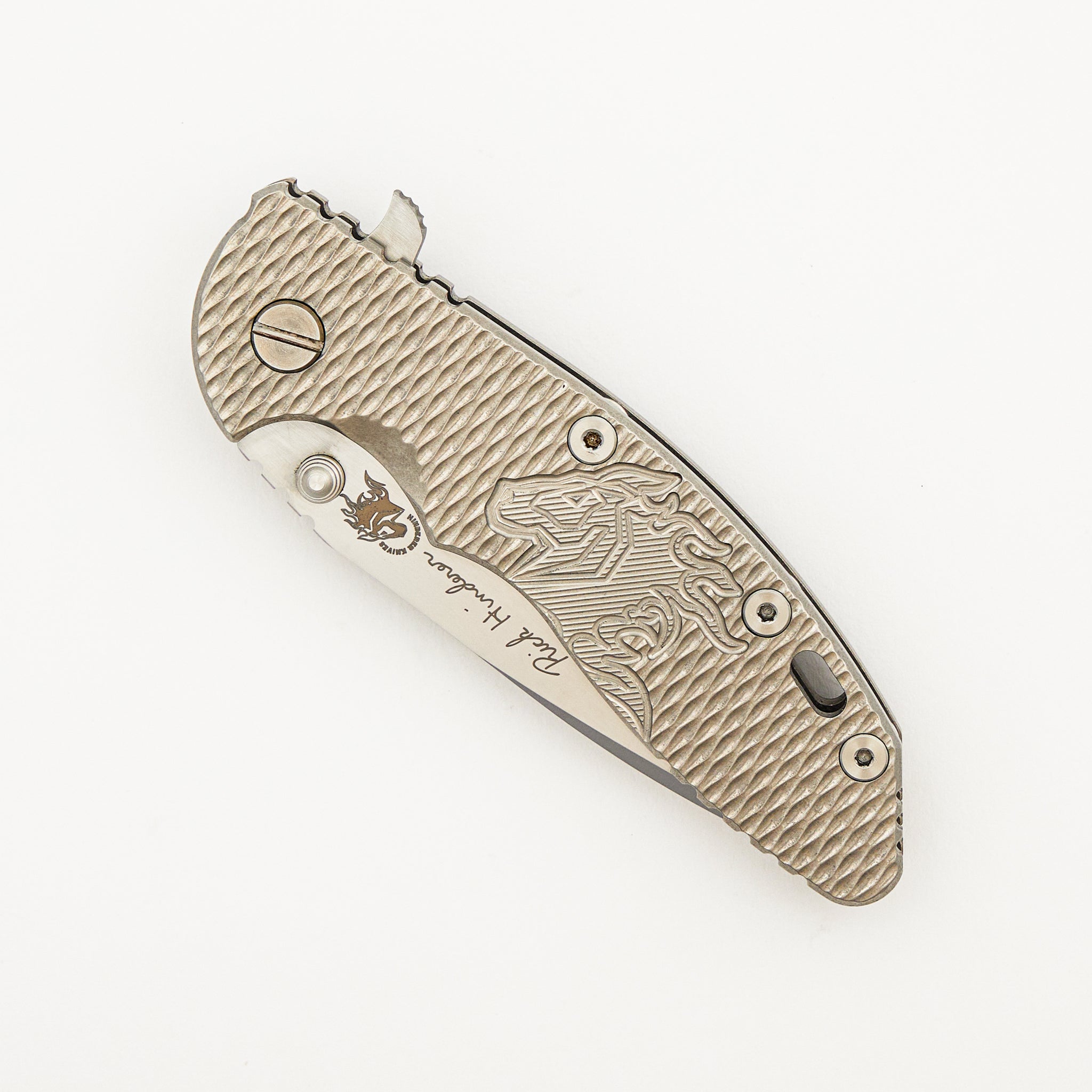 Custom XM-18 - Gen. 4 - Spanto Blade - Textured Titanium Handle