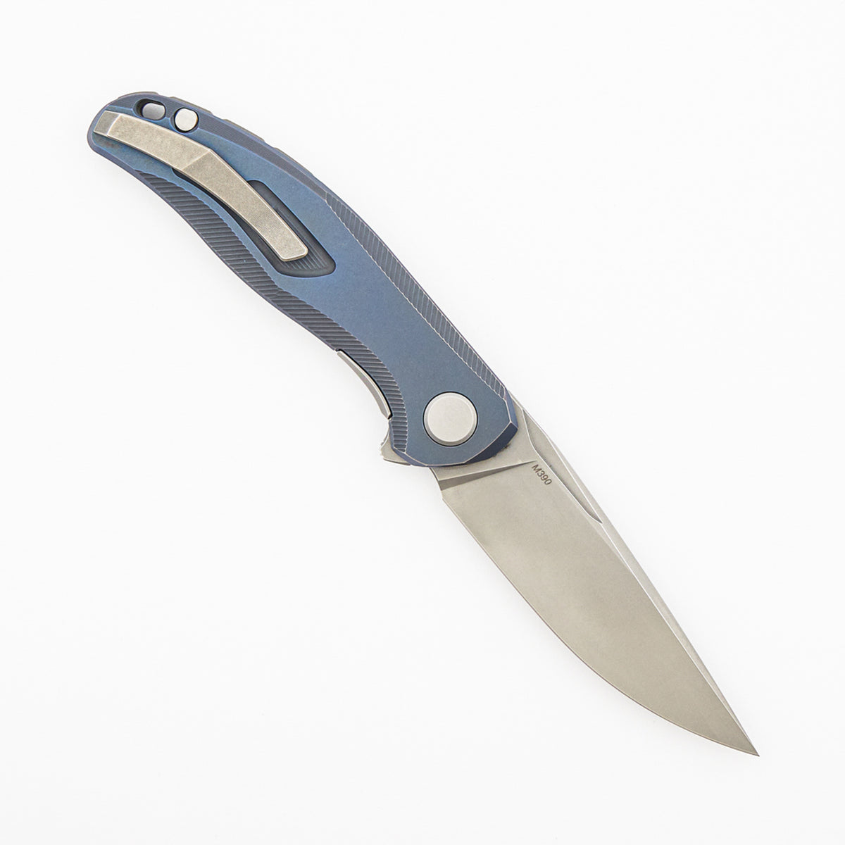 Stellar – Blue Titanium Handle – M390 Blade – MRBS