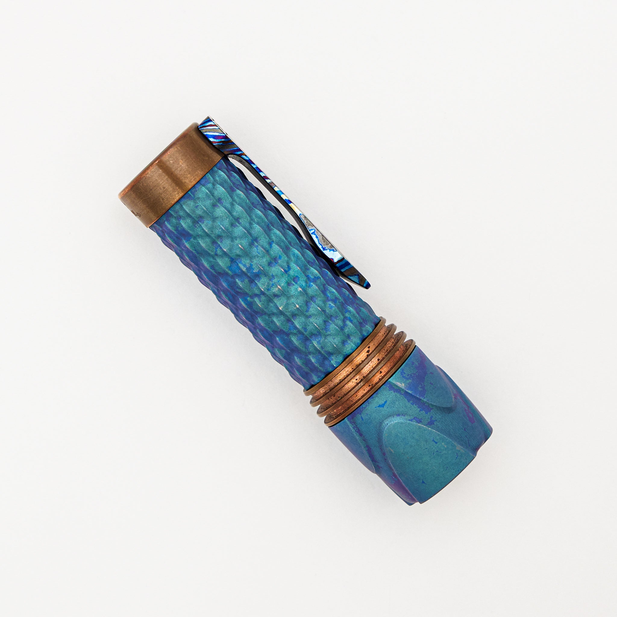 Eryx Flashlight - Dragon Driver - Splash Blue - ZircuTi Clip - Glow Gasket