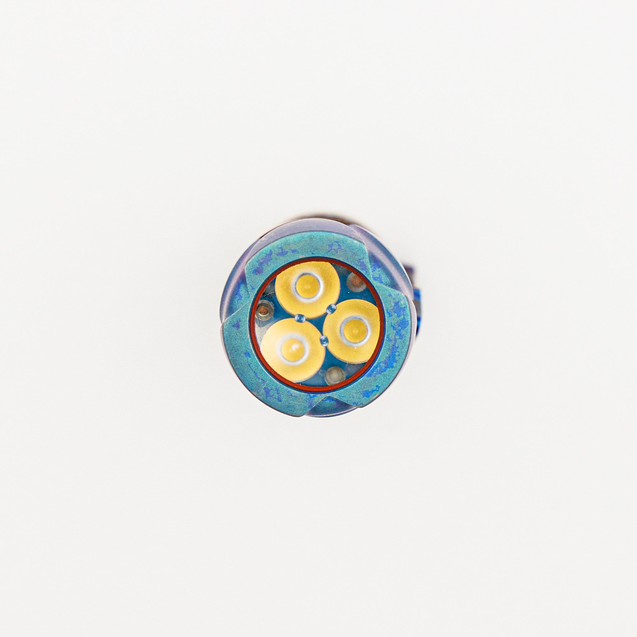 Eryx Flashlight - Dragon Driver - Splash Blue - ZircuTi Clip - Glow Gasket