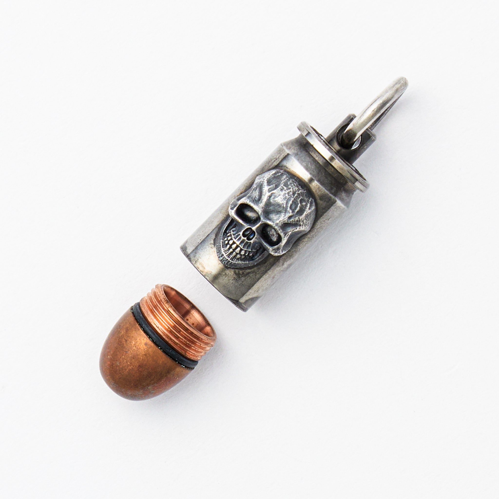 45 ACP Silver Darkness Reliquary Stash Can Pendant