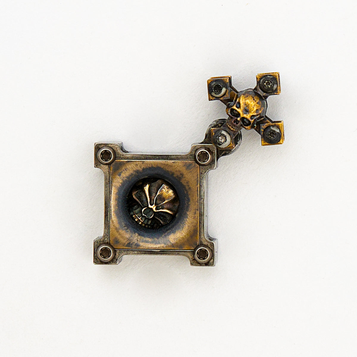 Royal Bronze Warrior Killbox W/ Dog Tag Holder Warrior Pendant