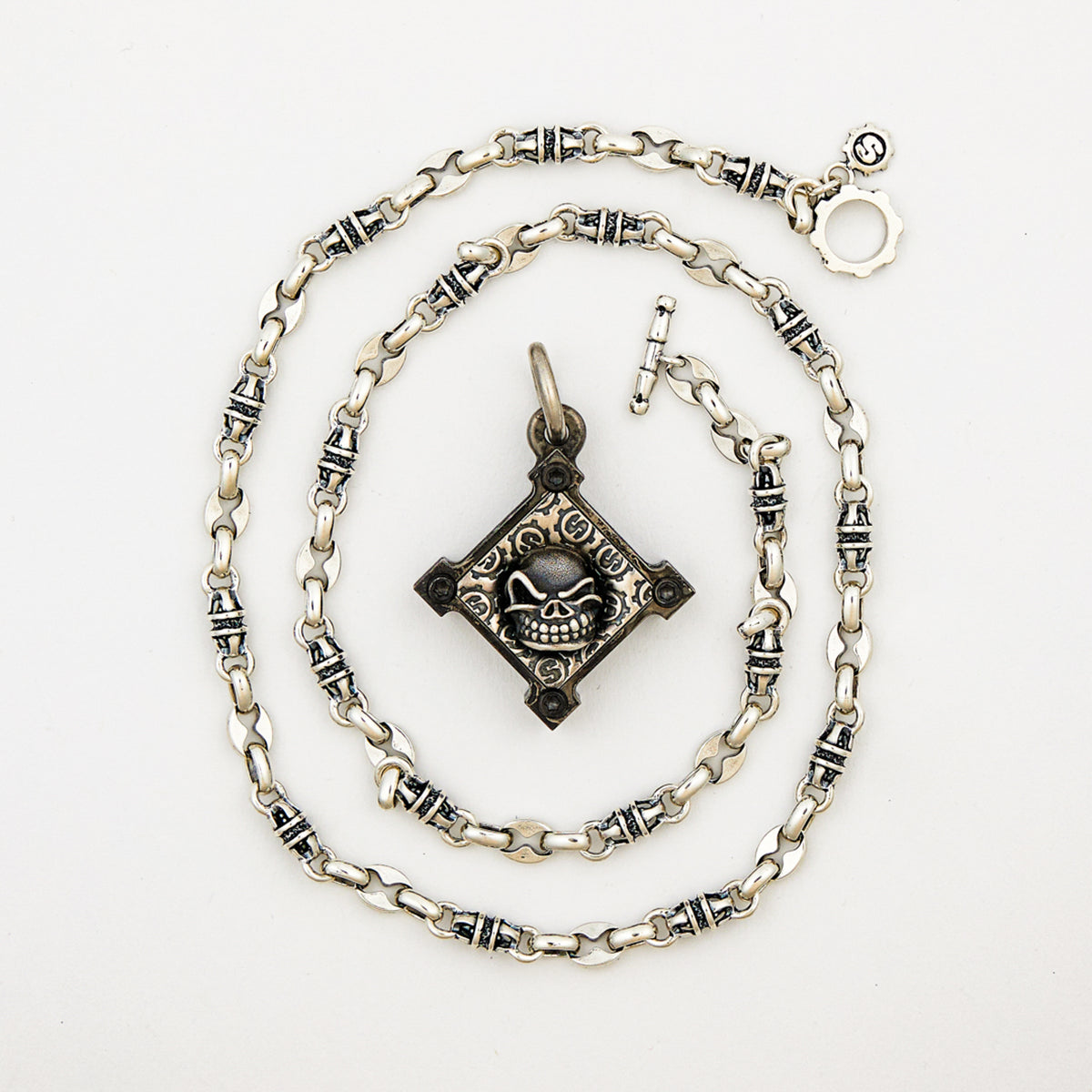 Starlingear Collaboration Killbox Pendant - Slickster - Starlingear Bullet - 24" Sterling Silver Anchor Link Chain