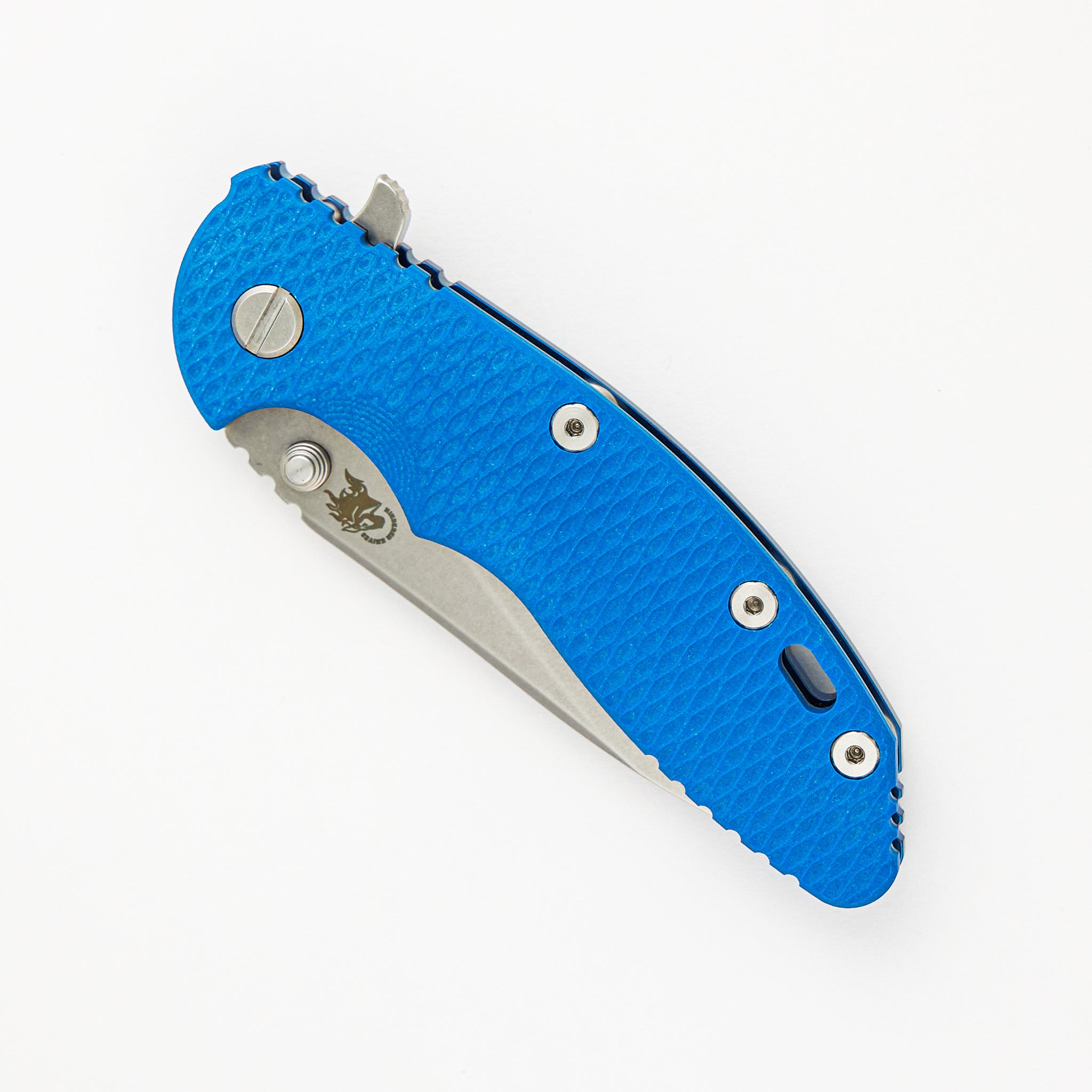 XM-18 3.5" Slicer - No Choil - Tri-Way - Stonewash Blue - Blue G10