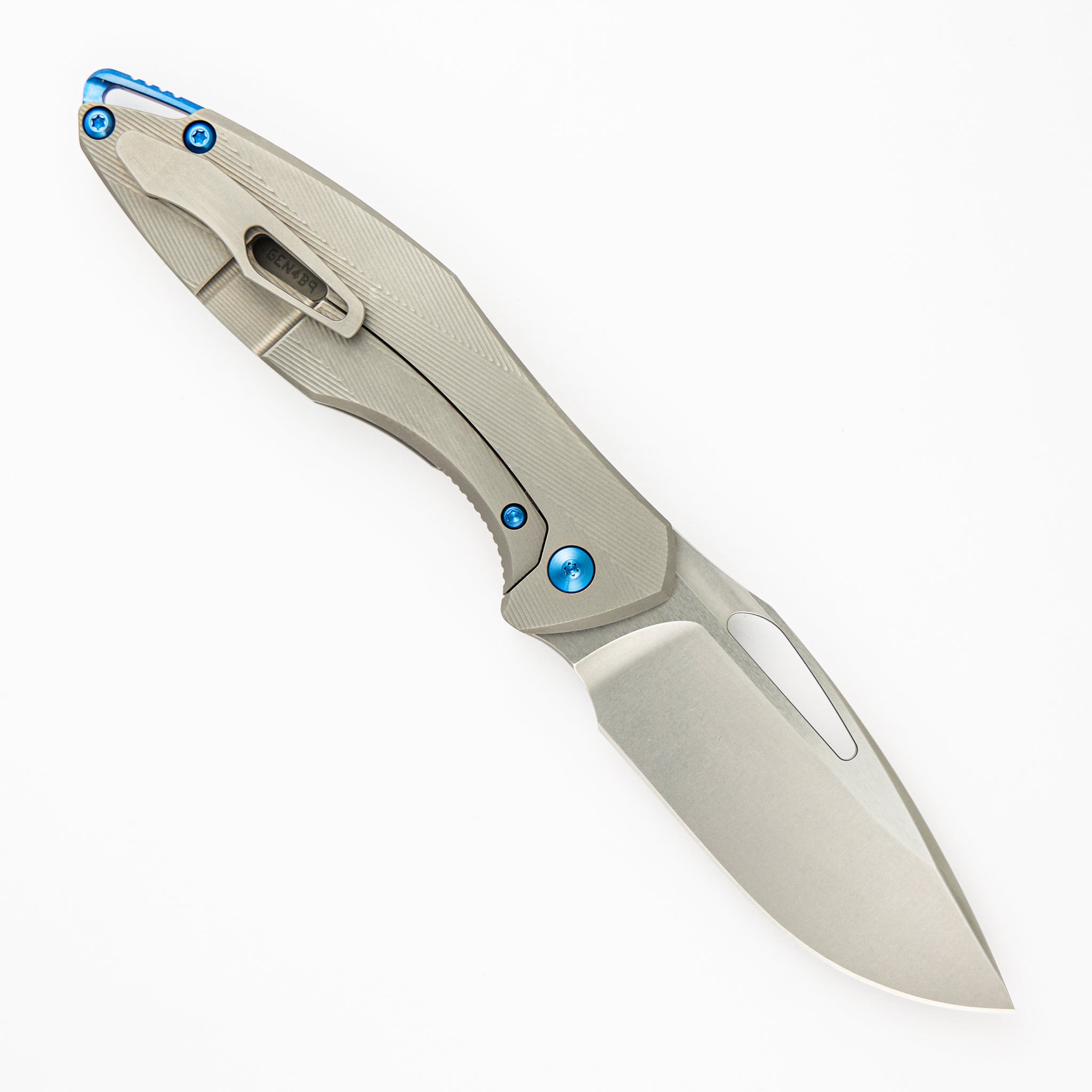 Arius - Non Flipper - Patterned Titanium Handle - M390 Blade