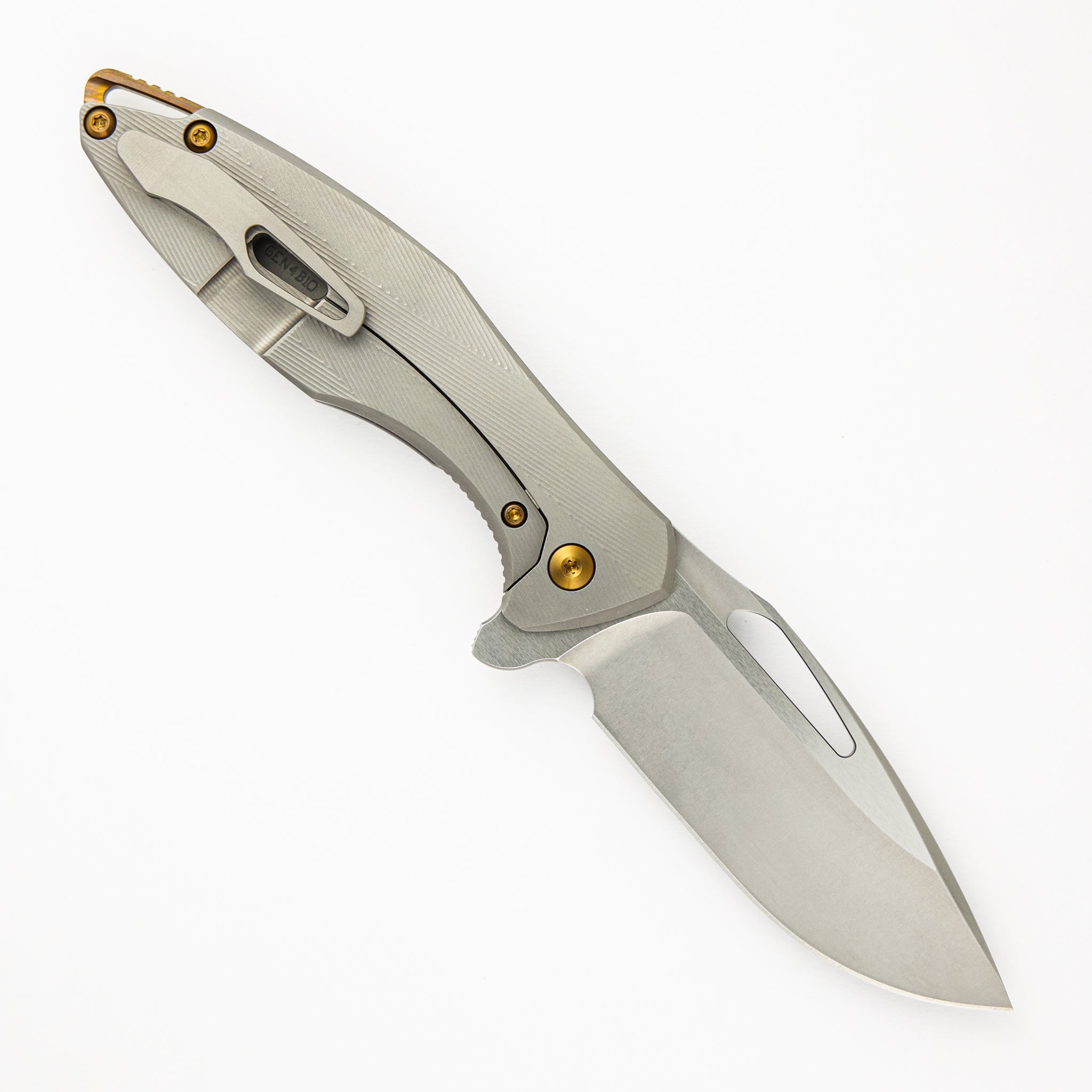 Arius - Patterned Titanium Handle - 20CV Blade