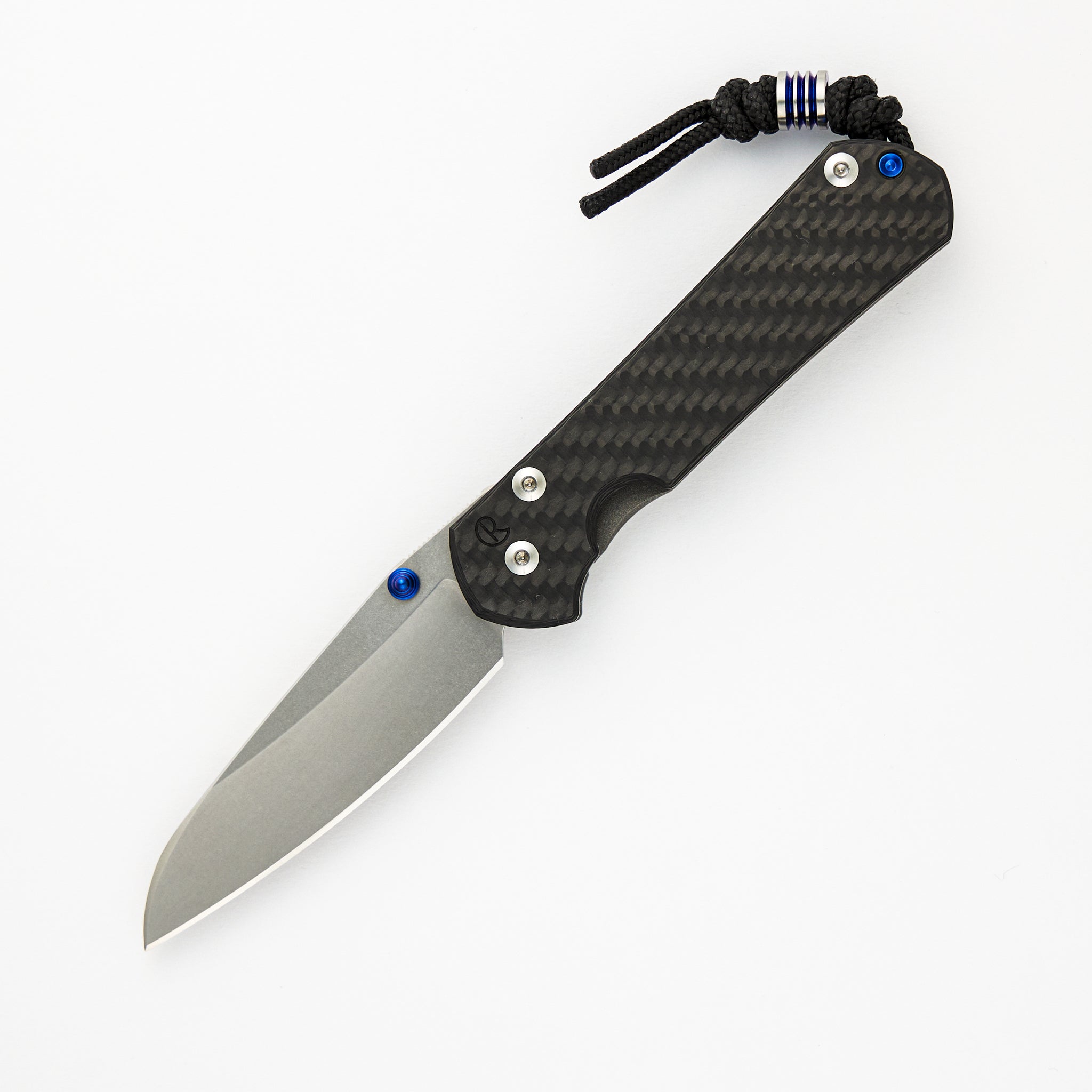 Small Sebenza 31 - Titanium/Carbon Fiber Handle - Insingo CPM MagnaCut Blade - Blue Single Lug