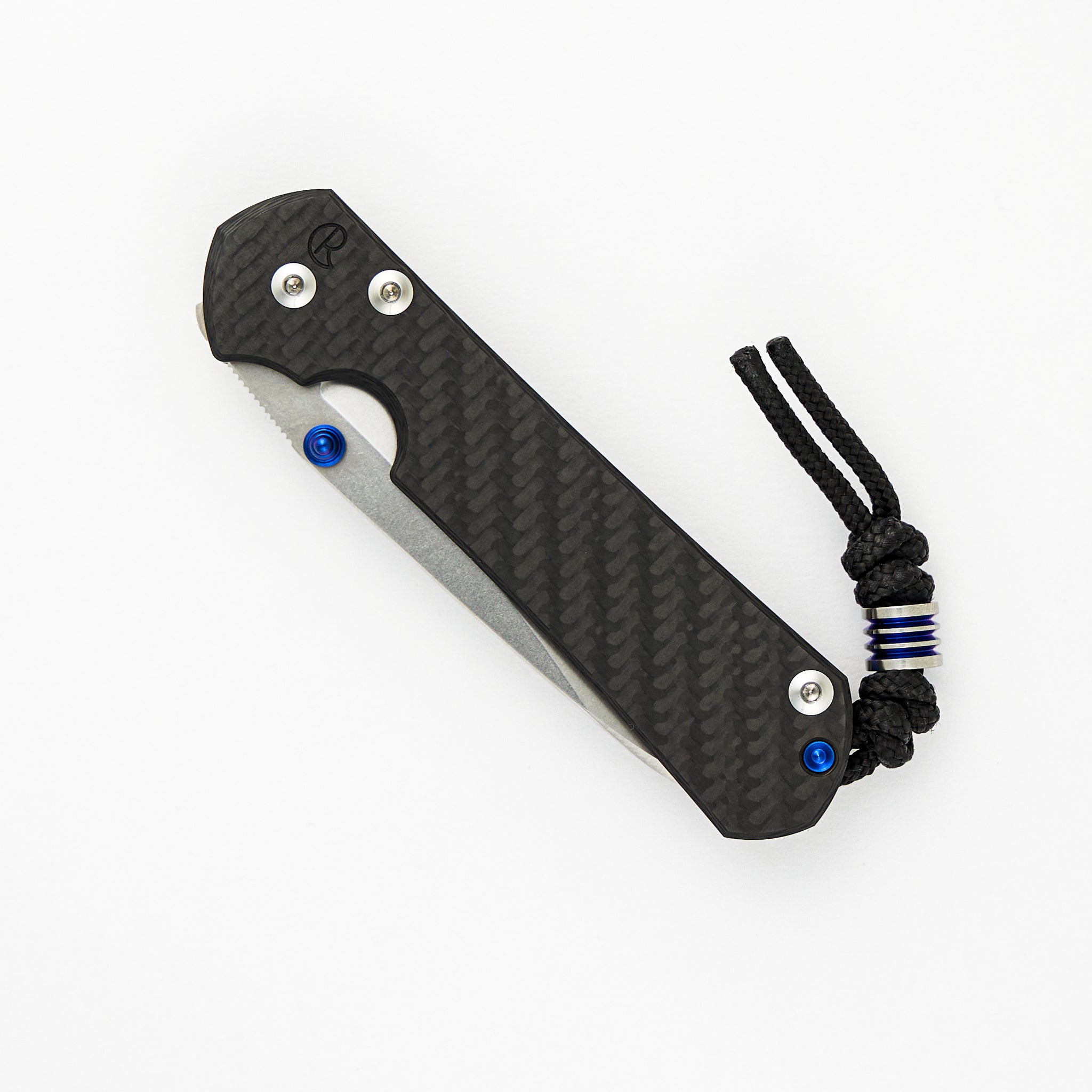 Chris Reeve Small Sebenza 31 - Titanium/Carbon Fiber Handle - Insingo CPM MagnaCut Blade - Blue Single Lug