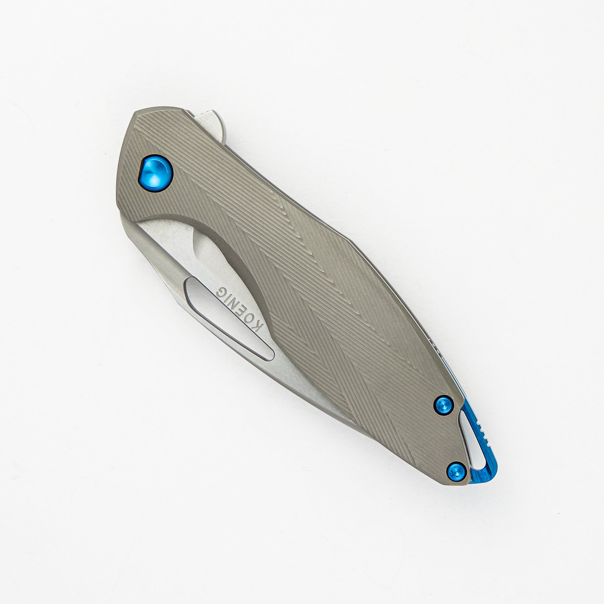 Koenig Mini Arius - Patterned - Titanium Handle - M390 Blade