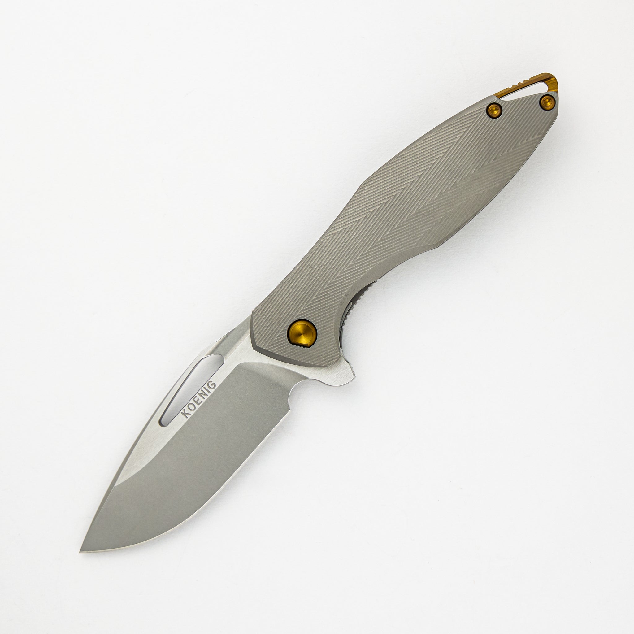 Mini Arius - Patterned - Titanium Handle - M390 Blade