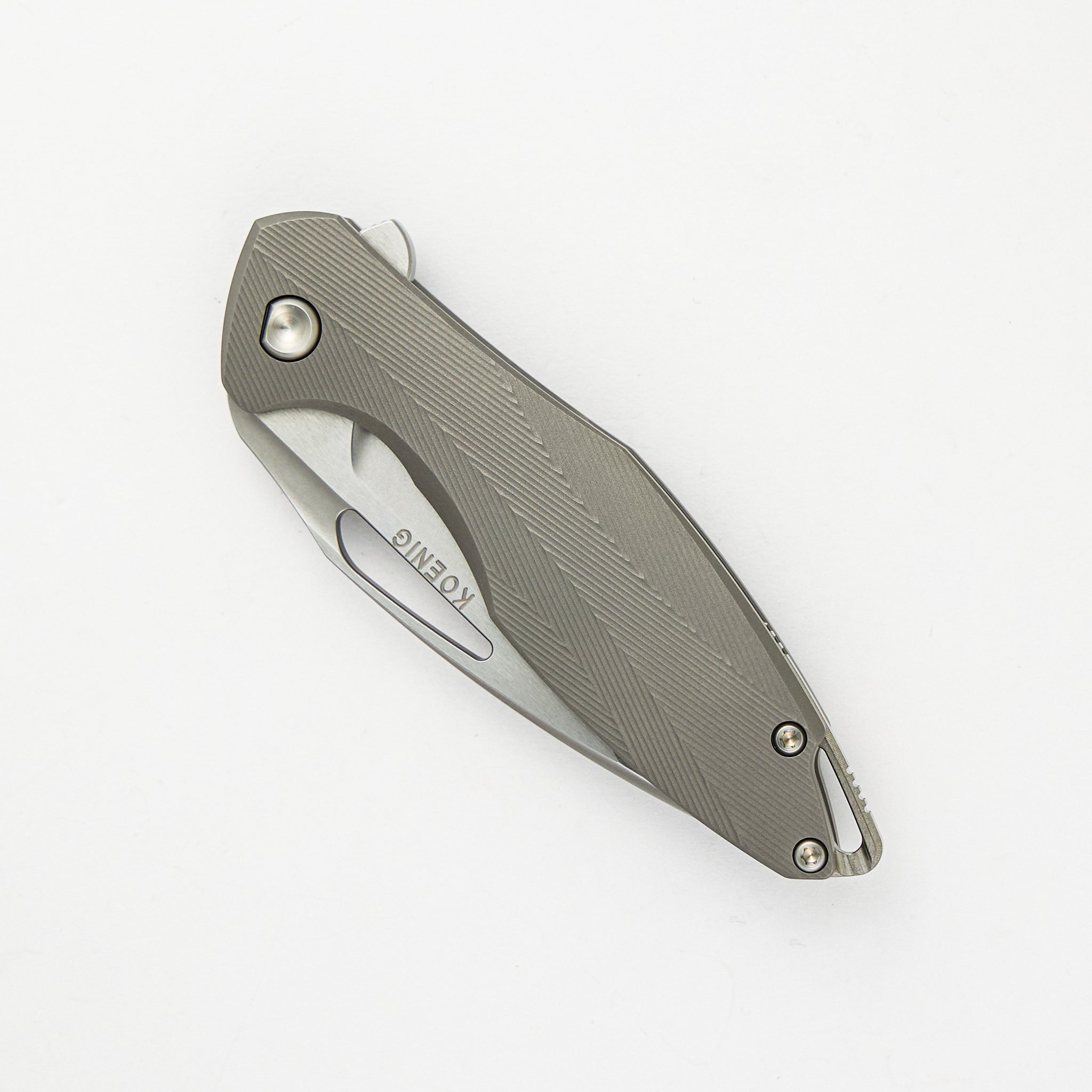 Koenig Mini Arius - Patterned - Titanium Handle - M390 Blade