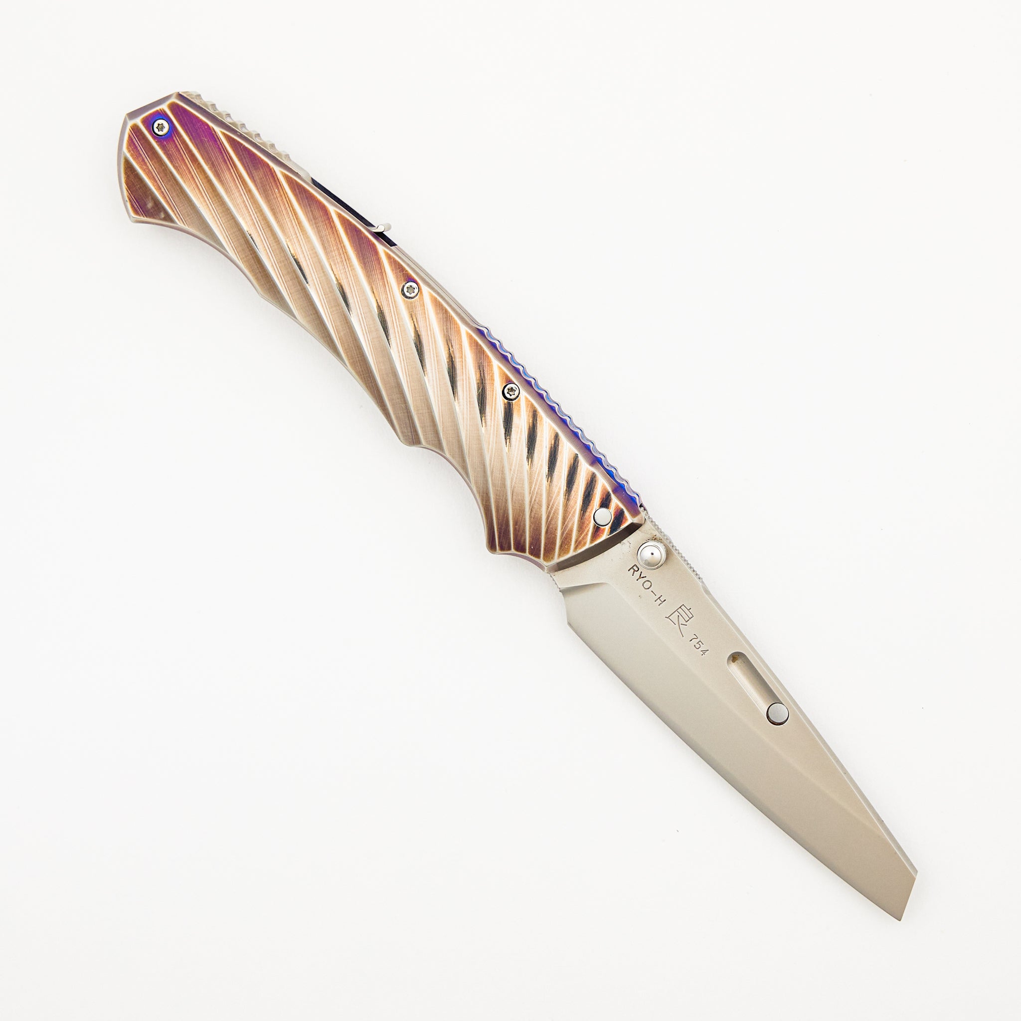 Strider SnG Auto - Micarta Handle - Black DLC 154CM Blade - Mosaic But