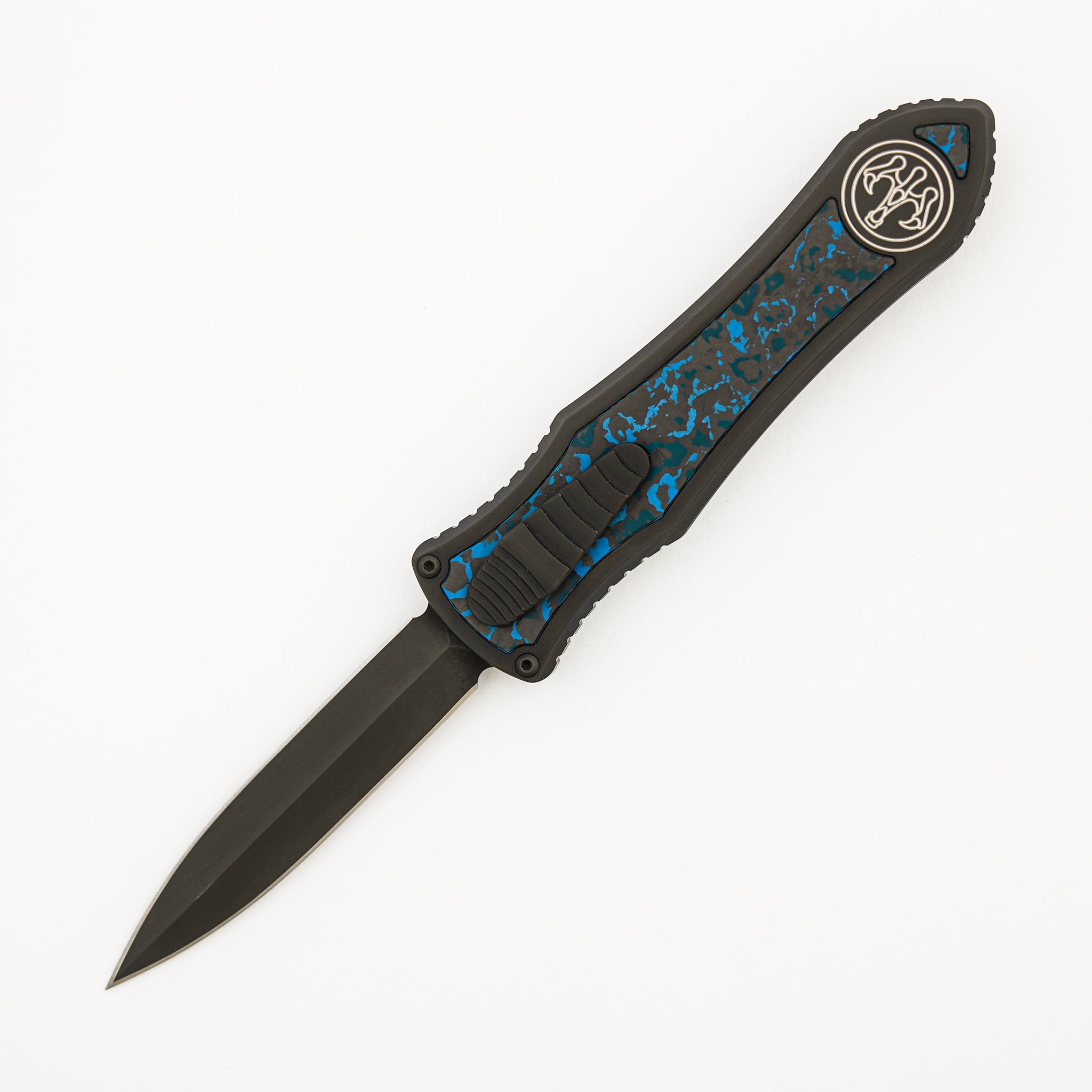 Deadlock Model C - Titanium/Blue Carbon Fiber Handle - M390 Blade
