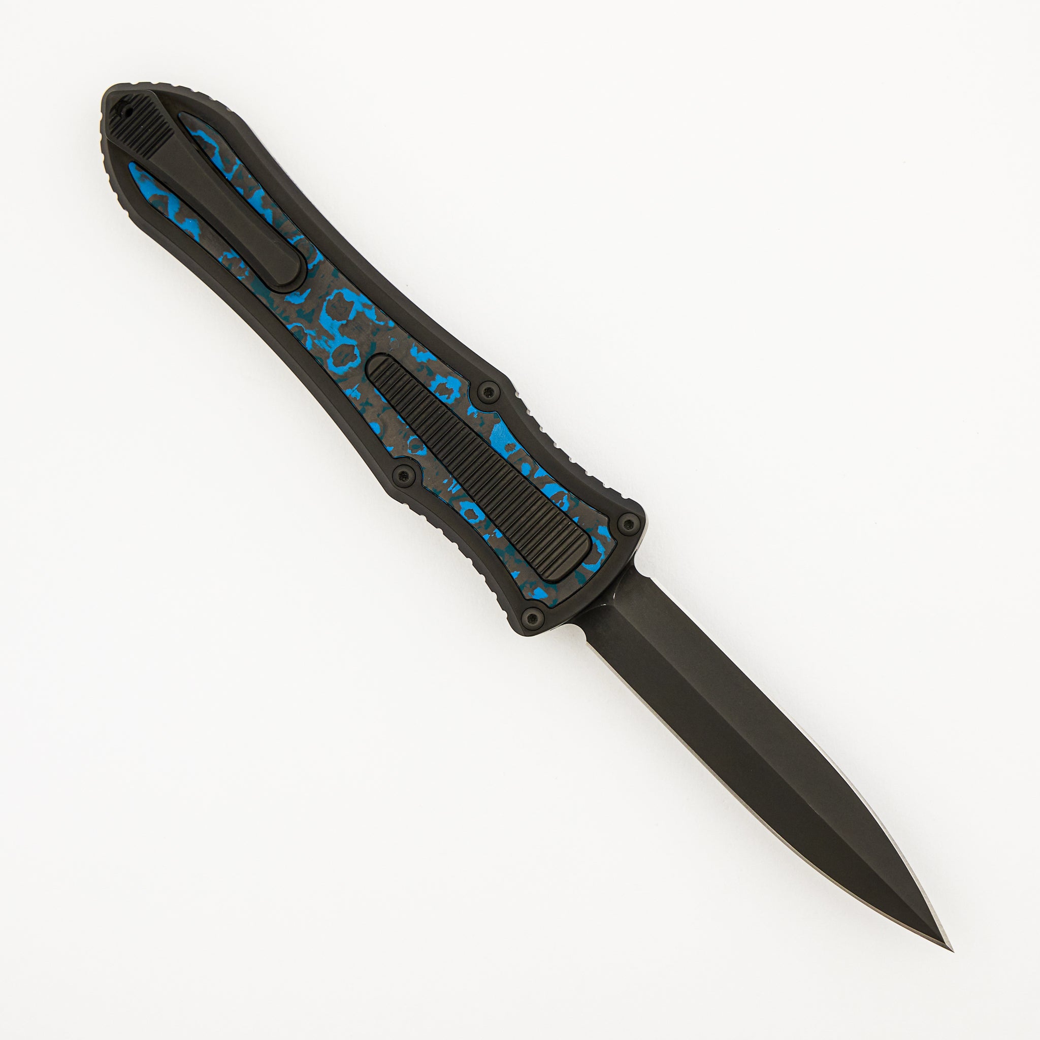 Deadlock Model C - Titanium/Blue Carbon Fiber Handle - M390 Blade