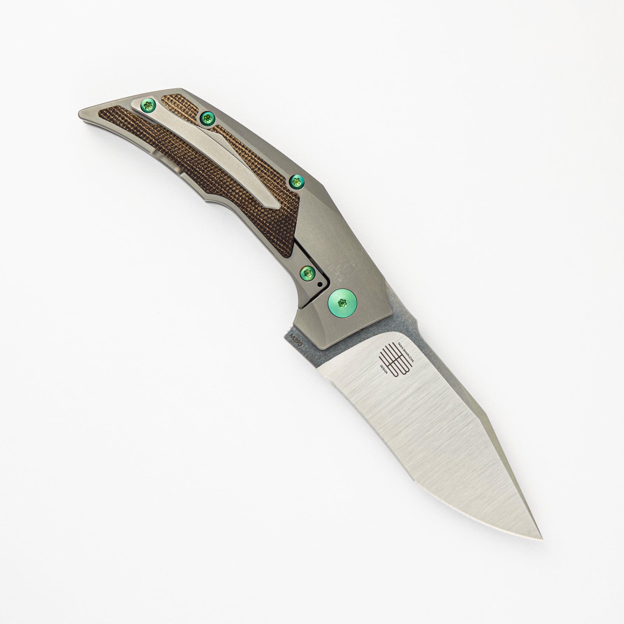 Reate Knives T3000 - Titanium/Green Micarta Handle - M390 Blade