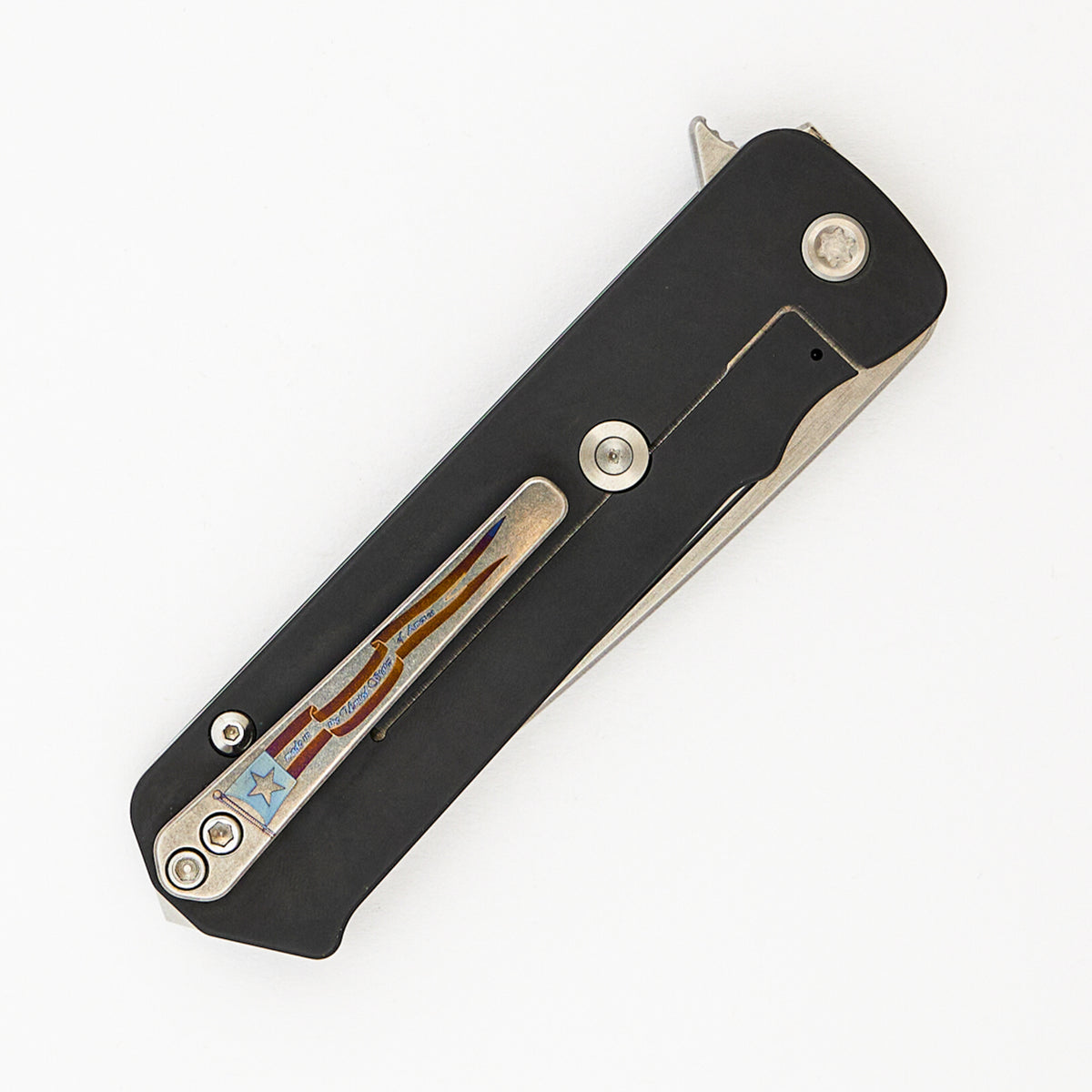 TFF-4 - Tanto S35VN Blade - Titanium Handle - Black G10 Inlay