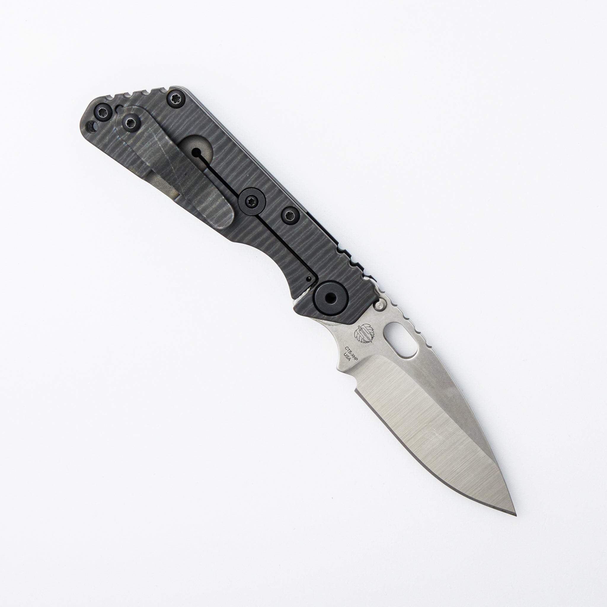 SNG Gunner Grip - Drop Point CTS-XHP Blade - Titanium/Black G10 Handle