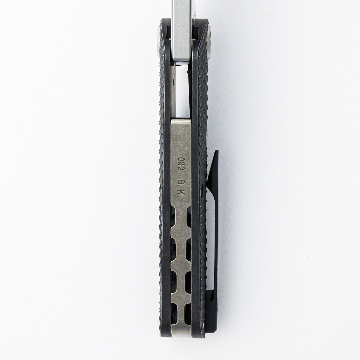 BC-1 - S35VN - Tum Std - Tumbled Black Titanium Handle