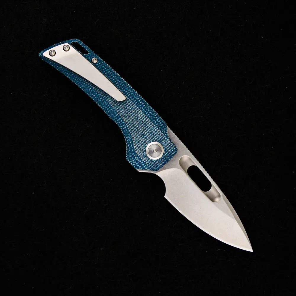 EMP EDC NYMBLE LINER LOCK – M390 BLADE – BLUE MICARTA HANDLE