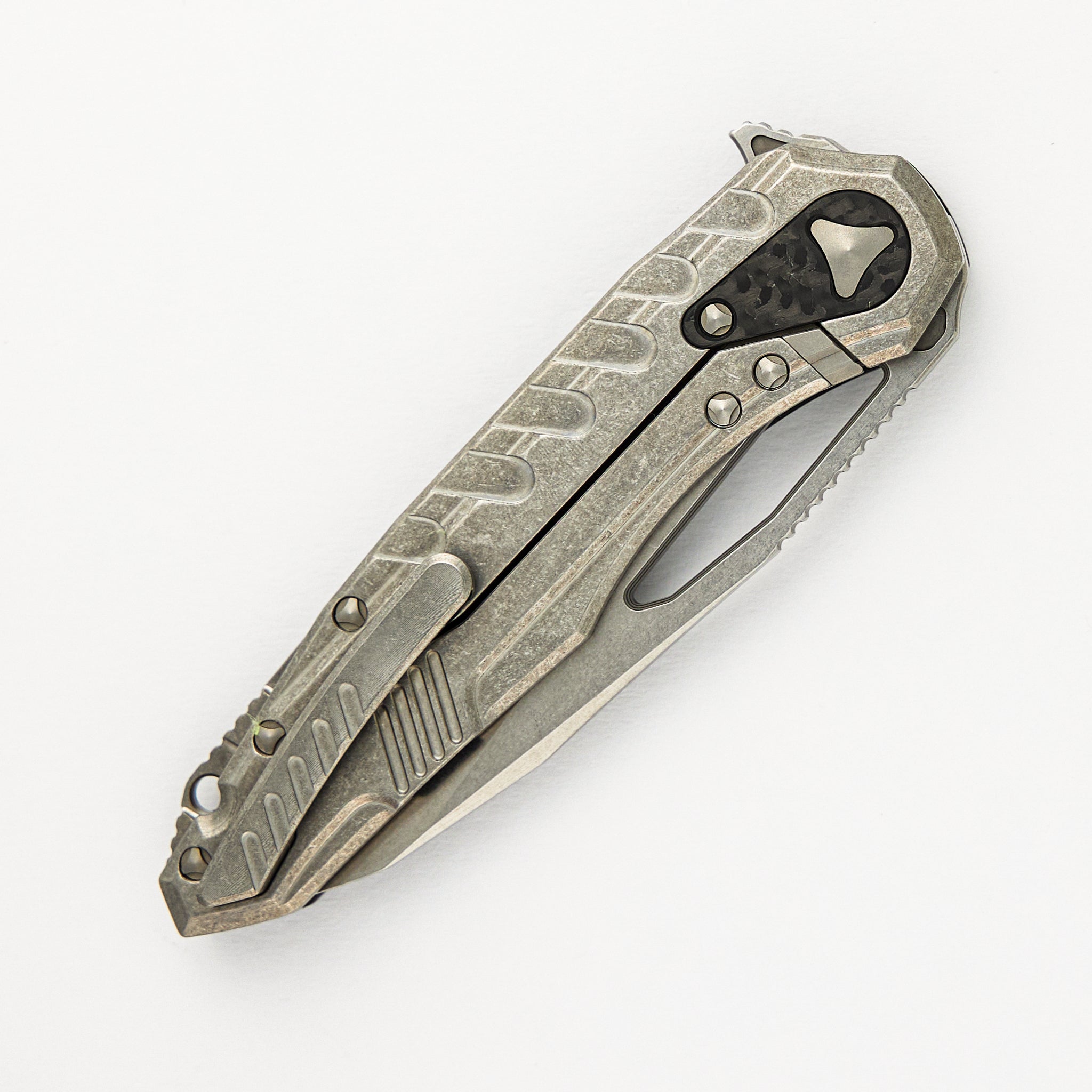 Microtech Sigil W/ Carbon Fiber Stonewash Standard 196-10 CF