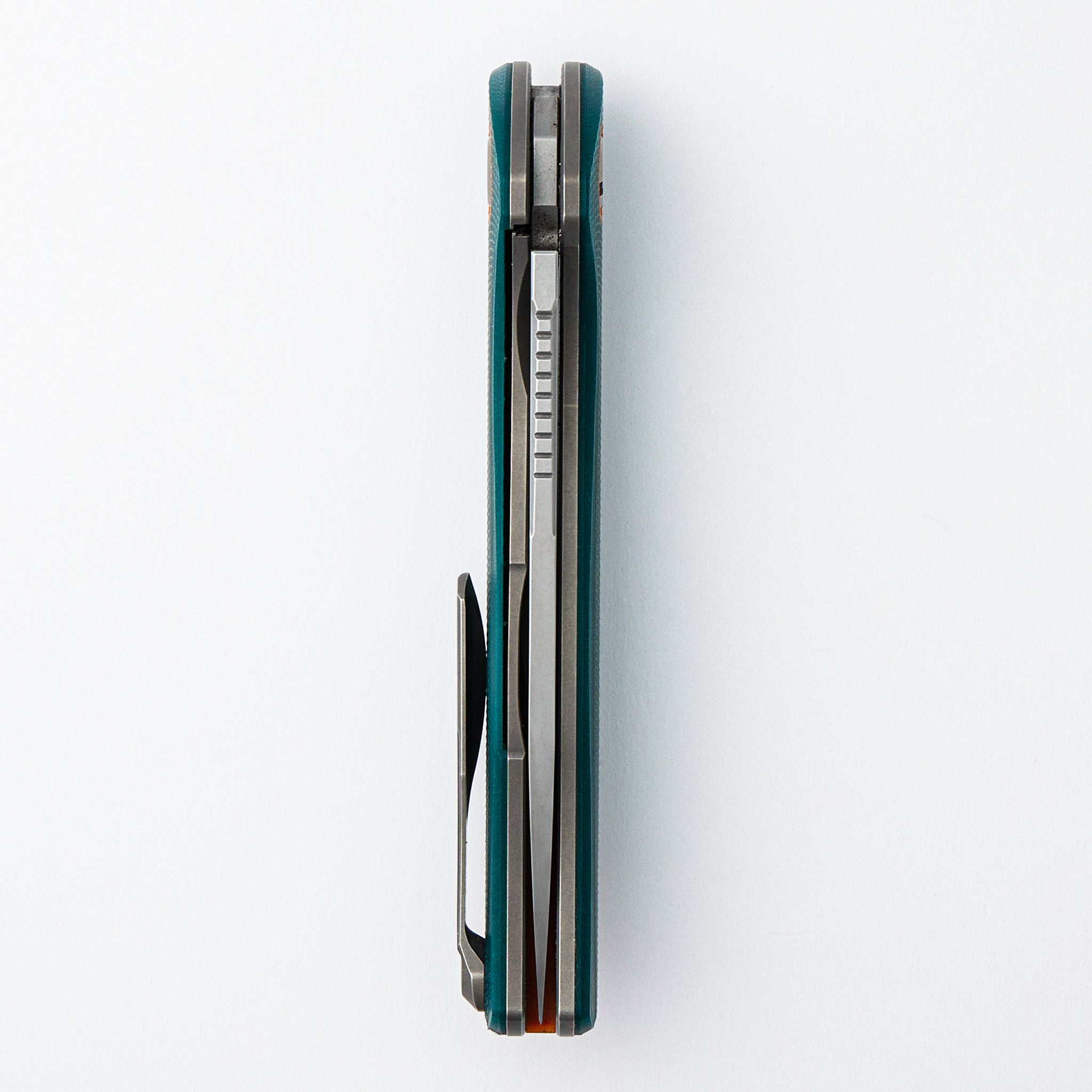 F3 - Elmax Blade - Emerald Micarta Handle - Orange G10 Accents - MRBS