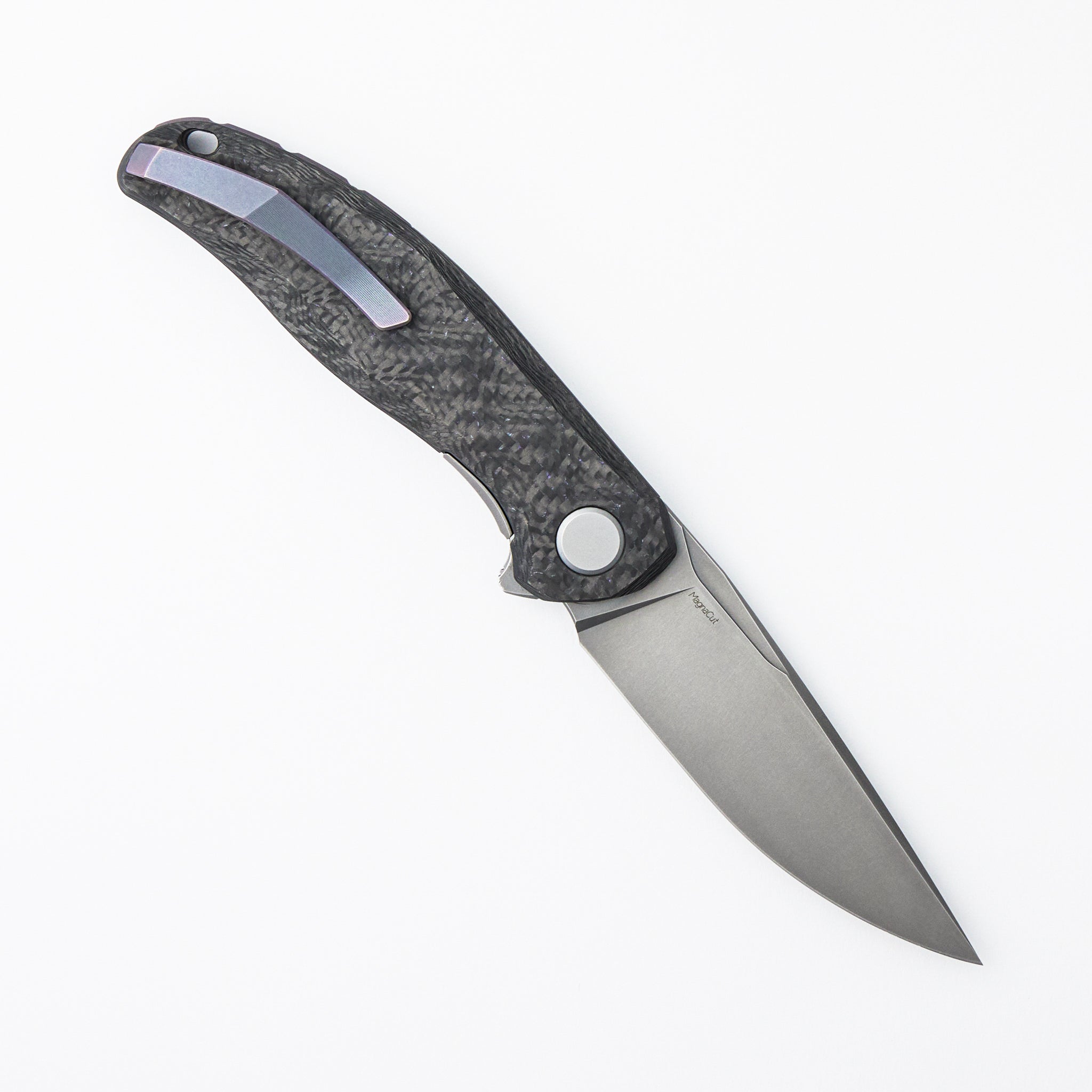 Stellar CF First Production – Purple Carbon Fiber Handle – MagnaCut Blade – MRBS