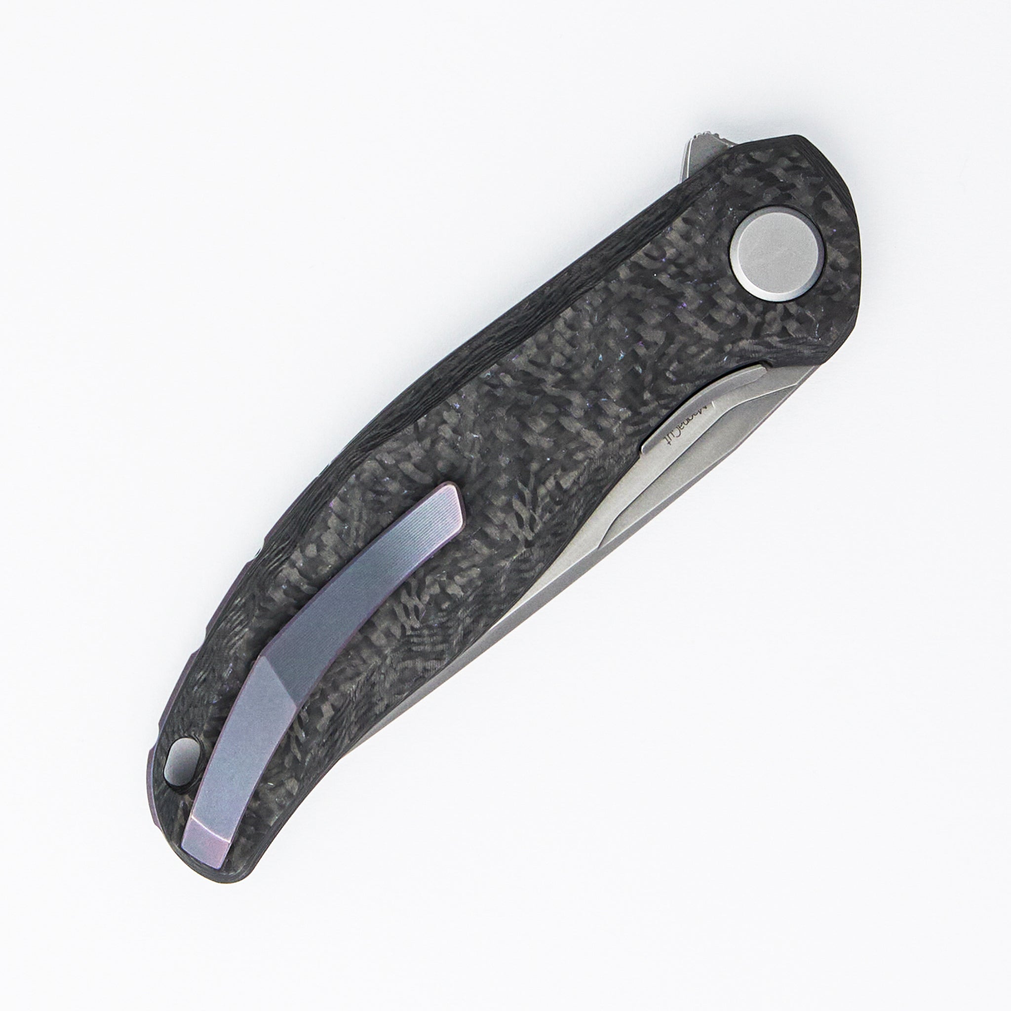 Stellar CF First Production – Purple Carbon Fiber Handle – MagnaCut Blade – MRBS