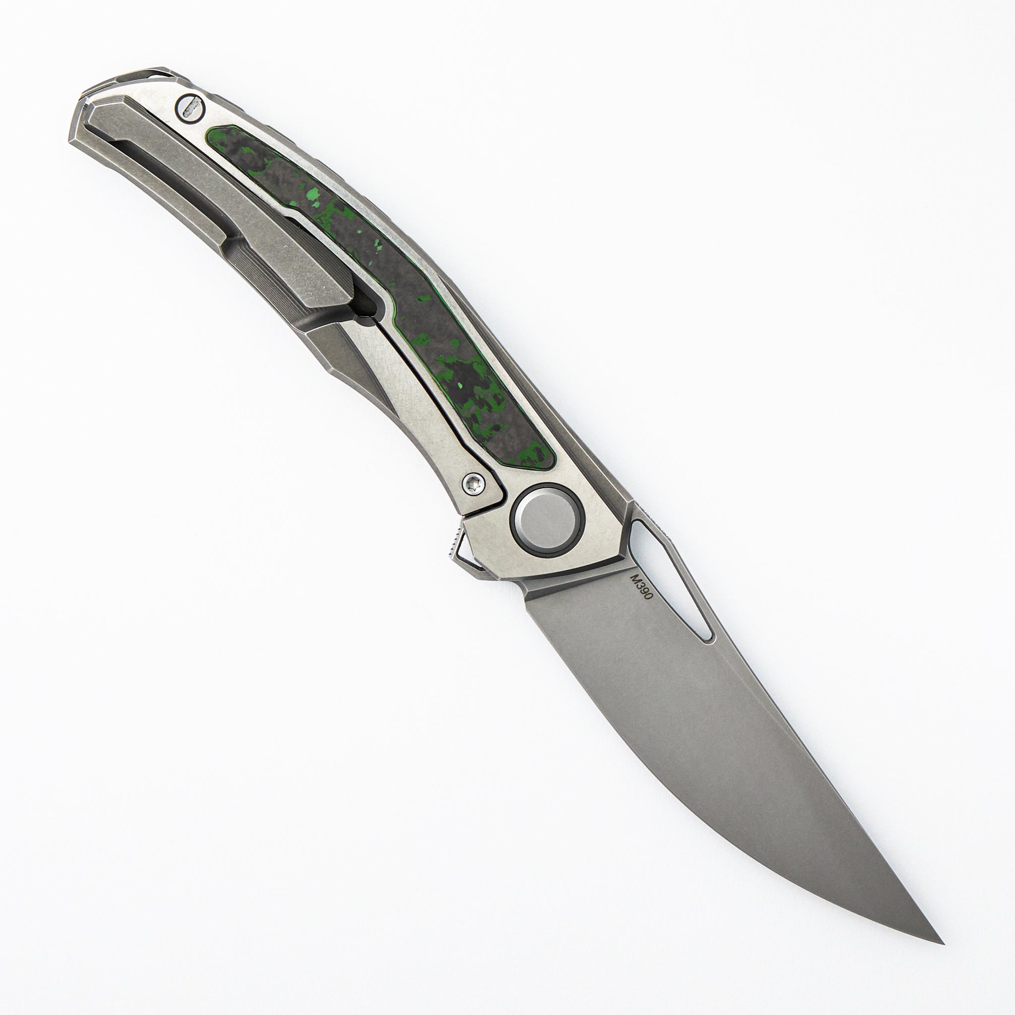 Quantum - M390 Blade - Jungle Wear Carbon Fiber/Titanium Handle - MRBS
