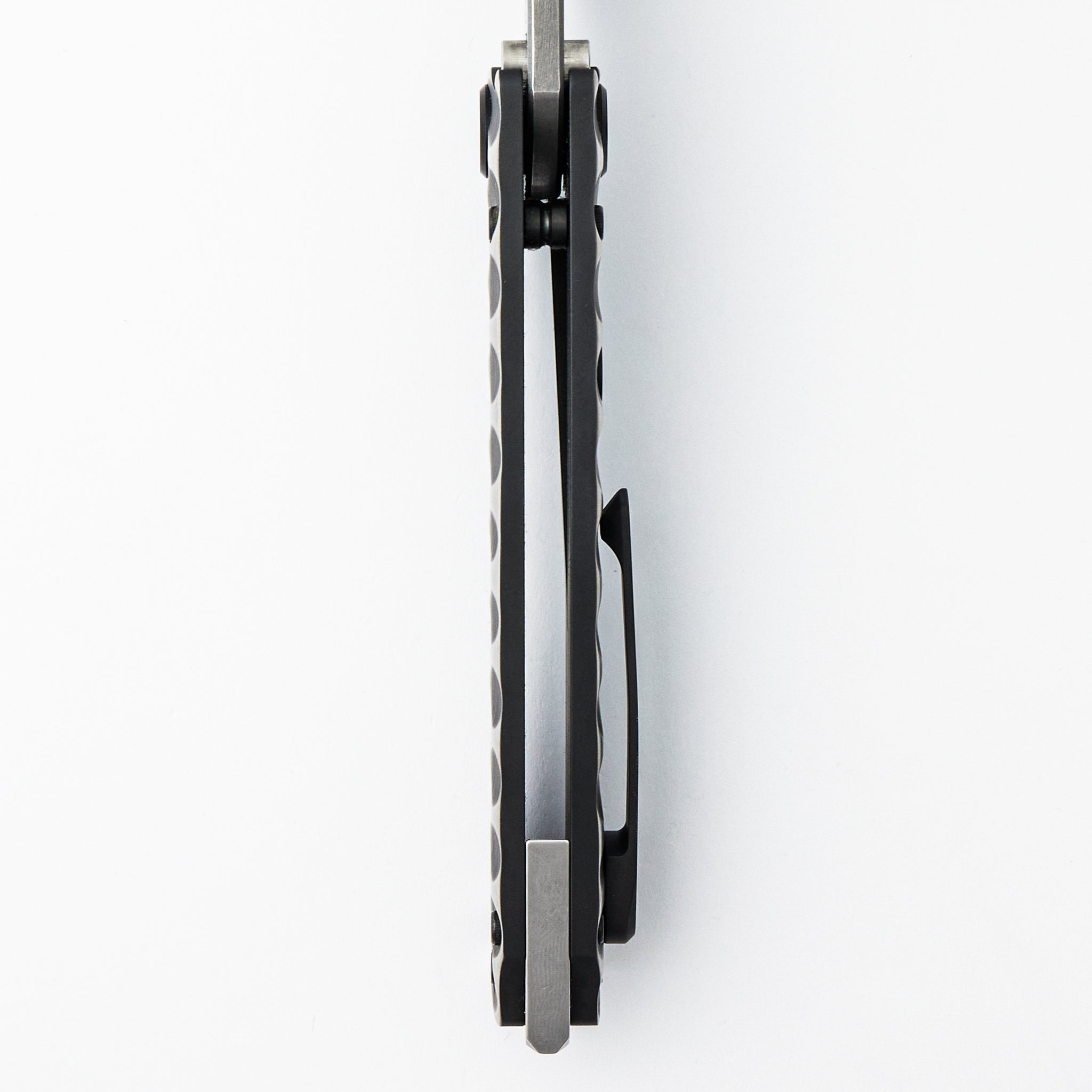 Marauder-H - "Old School" Tumbled Tanto - MagnaCut - Black w/ Silver "Tear Drops"