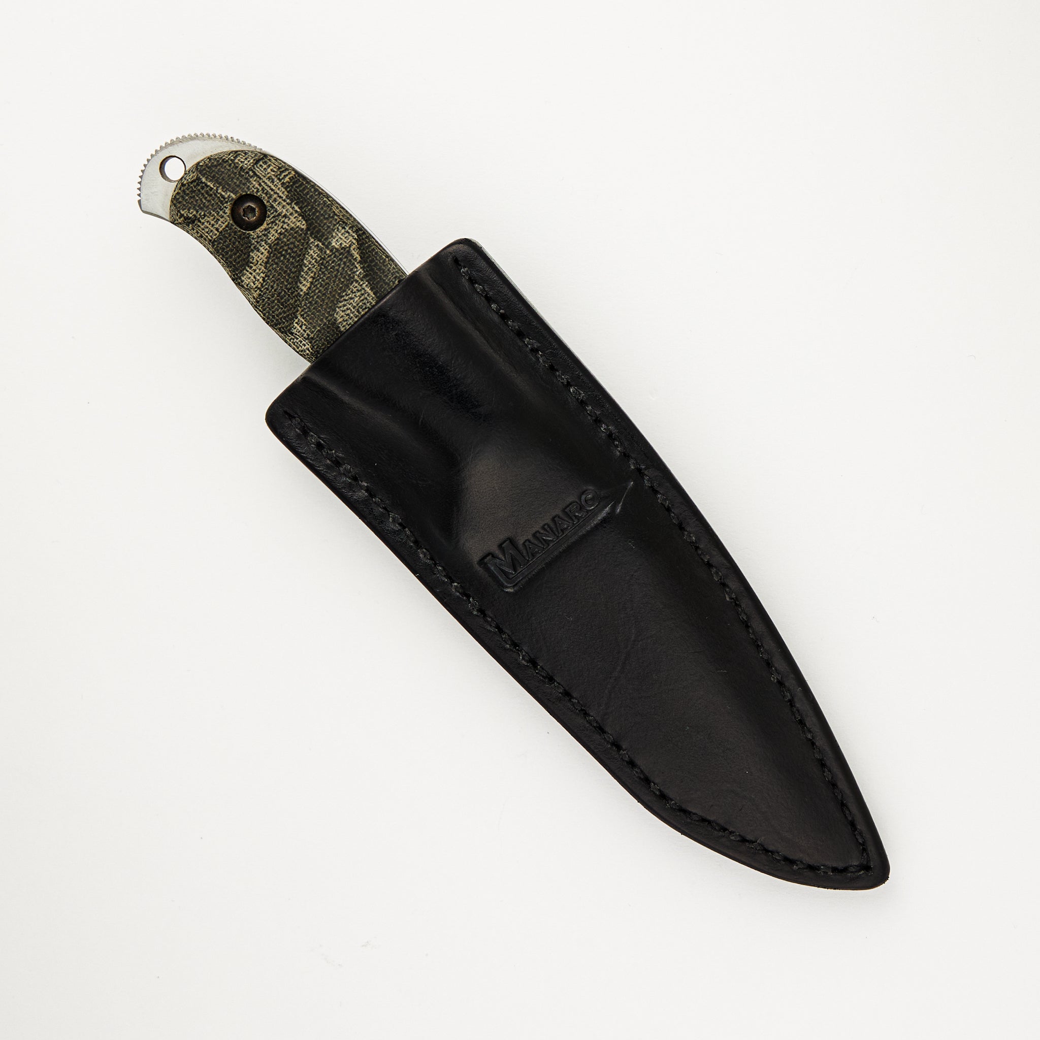 Sal Manaro Fixed Blade - OD Green Micarta