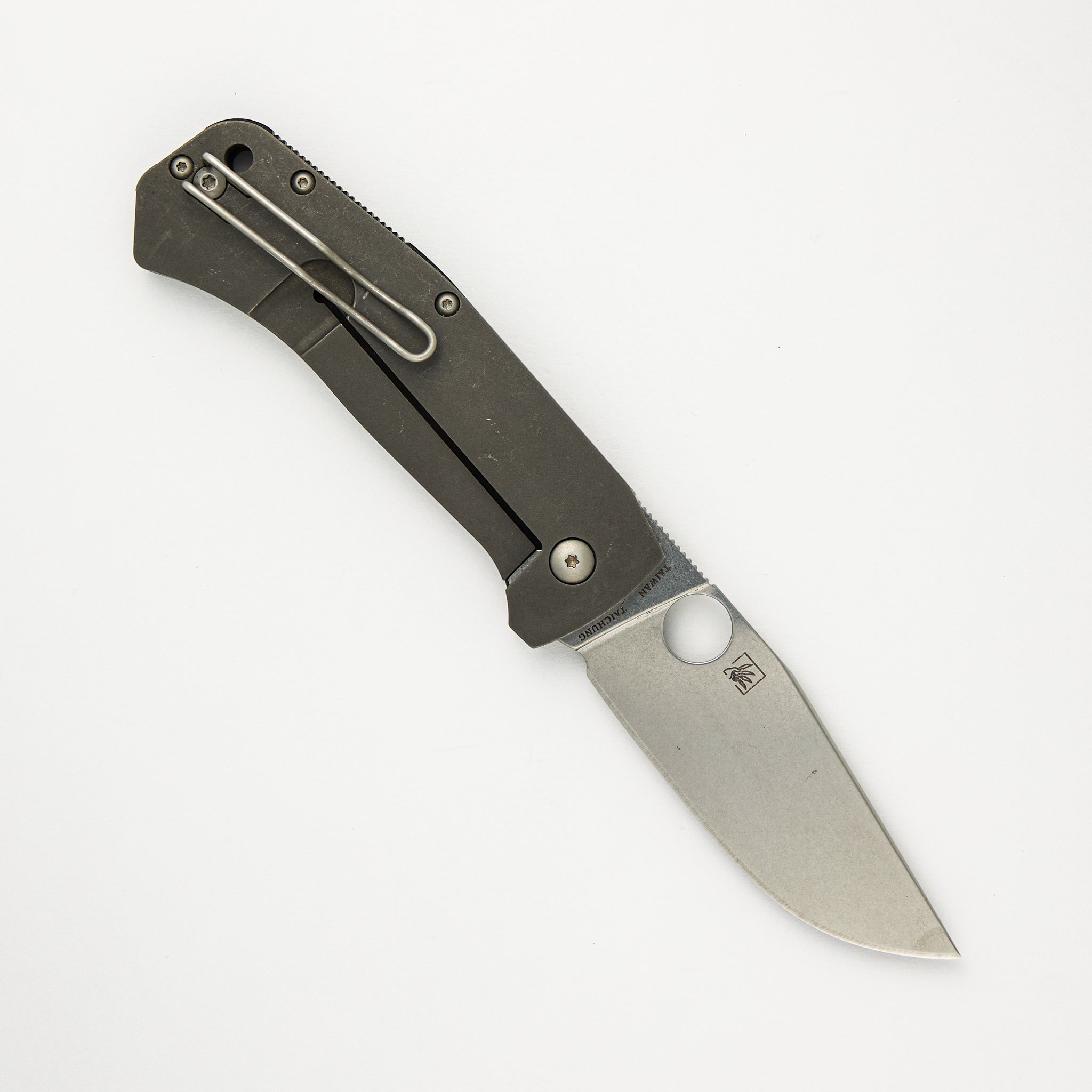 Spyderco Slysz Bowie Folder - C186TIP - Titanium Handle - CTS-XHP Blade