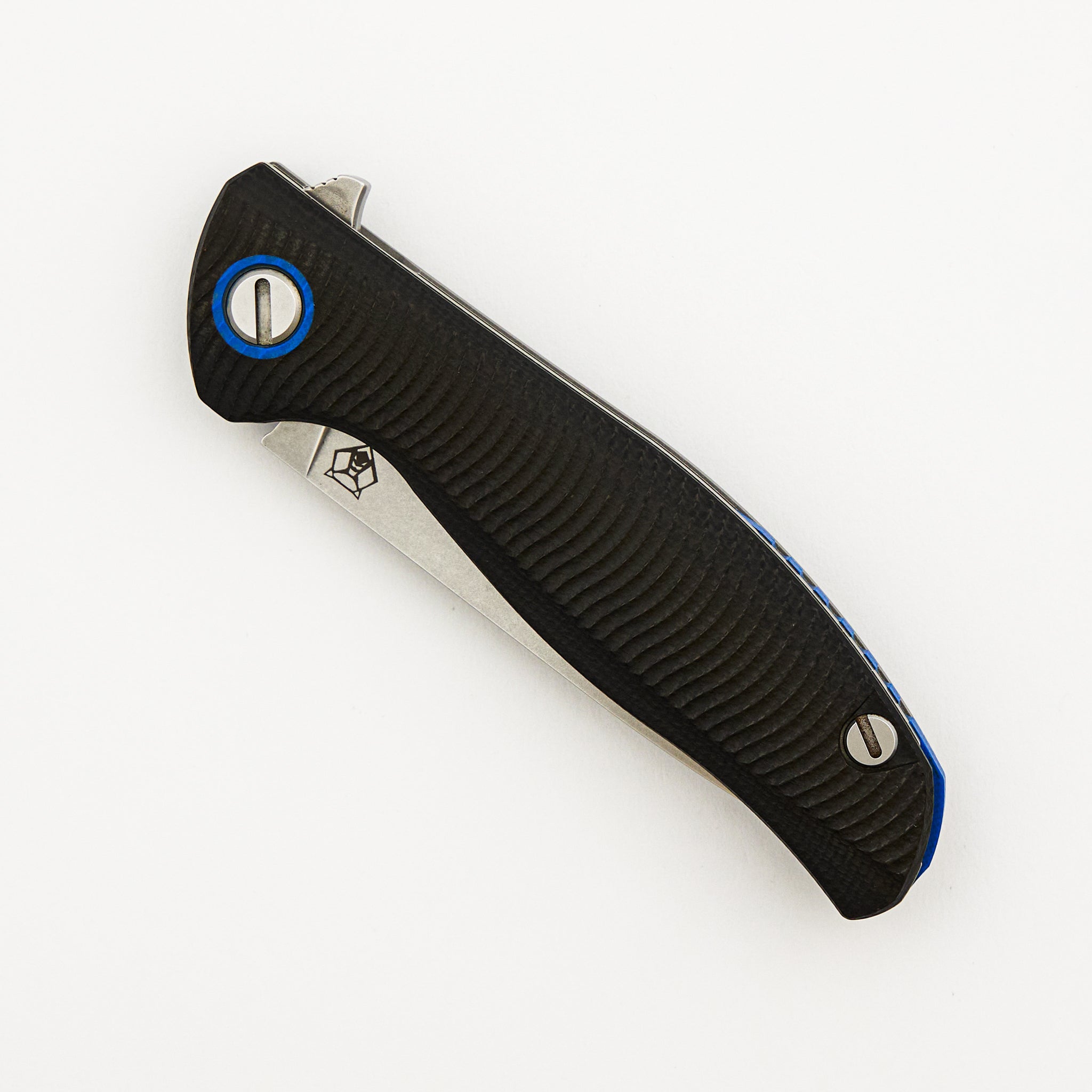 F3 - Elmax Blade - Black G10 Handle W/ Dark Blue G10 Accents - SRB