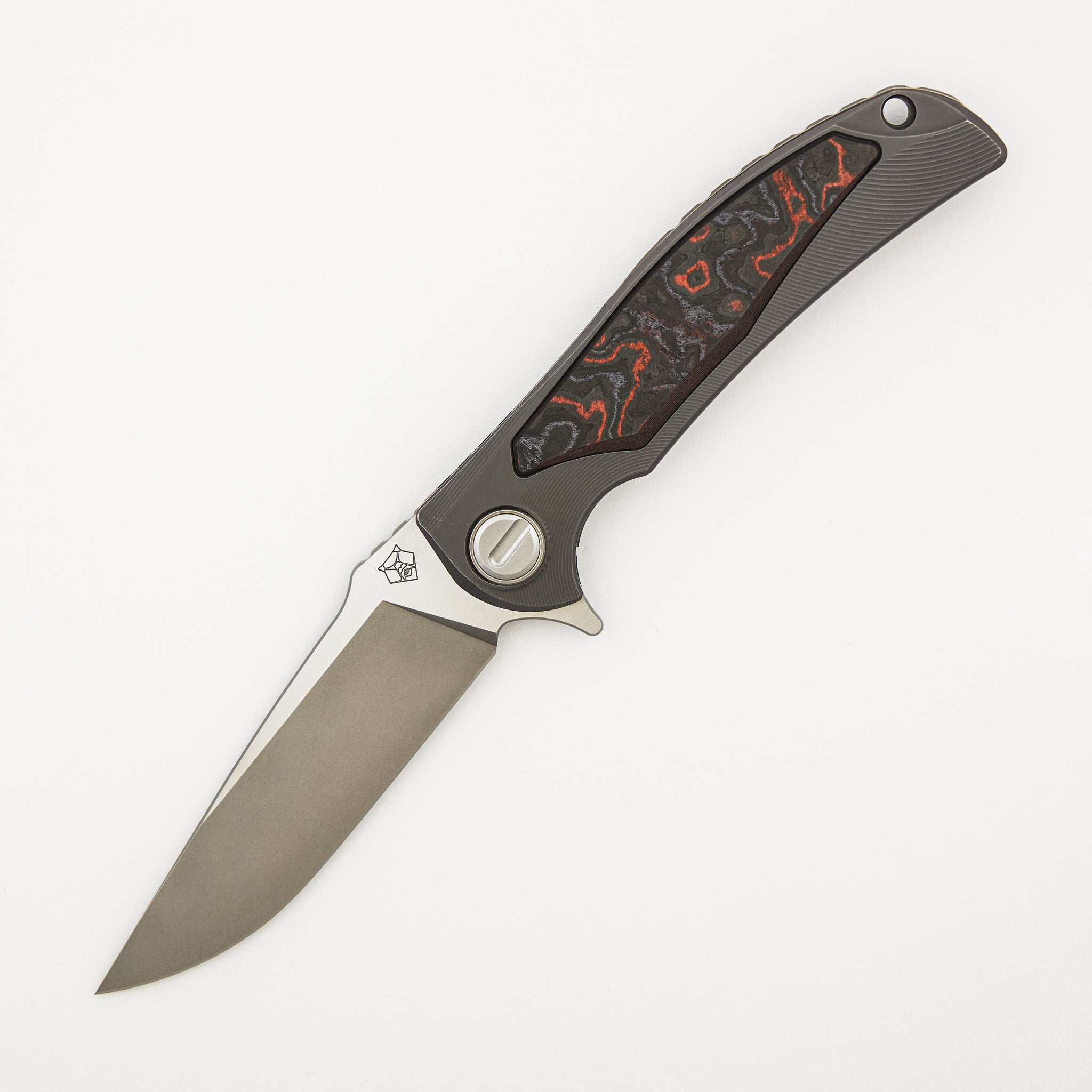 "Limited Edition" Molten Overkill - MagnaCut Blade - Titanium Handle W/ Lava & Ash CarboTi Inlays - SRRBS (RJ Martin Design)
