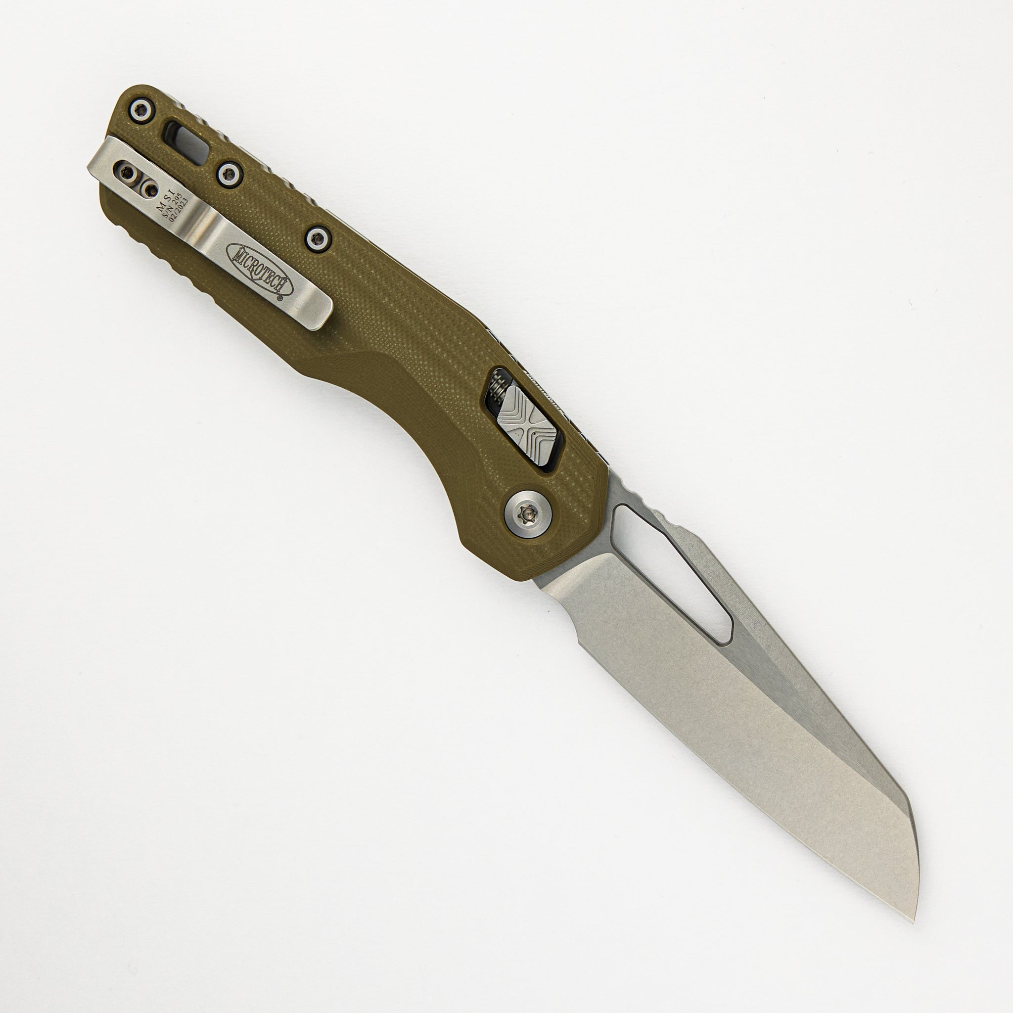 Microtech MSI S/E G-10 OD Green Stonewash Standard 17-4 SS Backspacer 210-10 GTOD