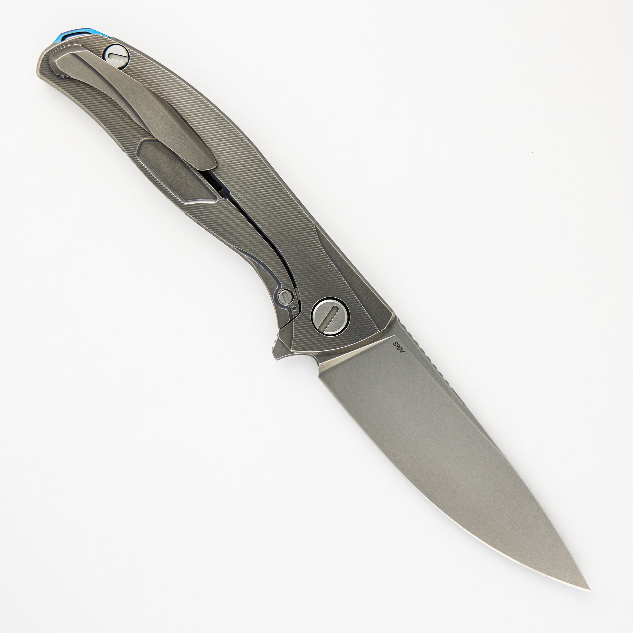 Shirogorov F5 Silk Slim Custom Division - Titanium Handle - S90V Blade - SRRBS