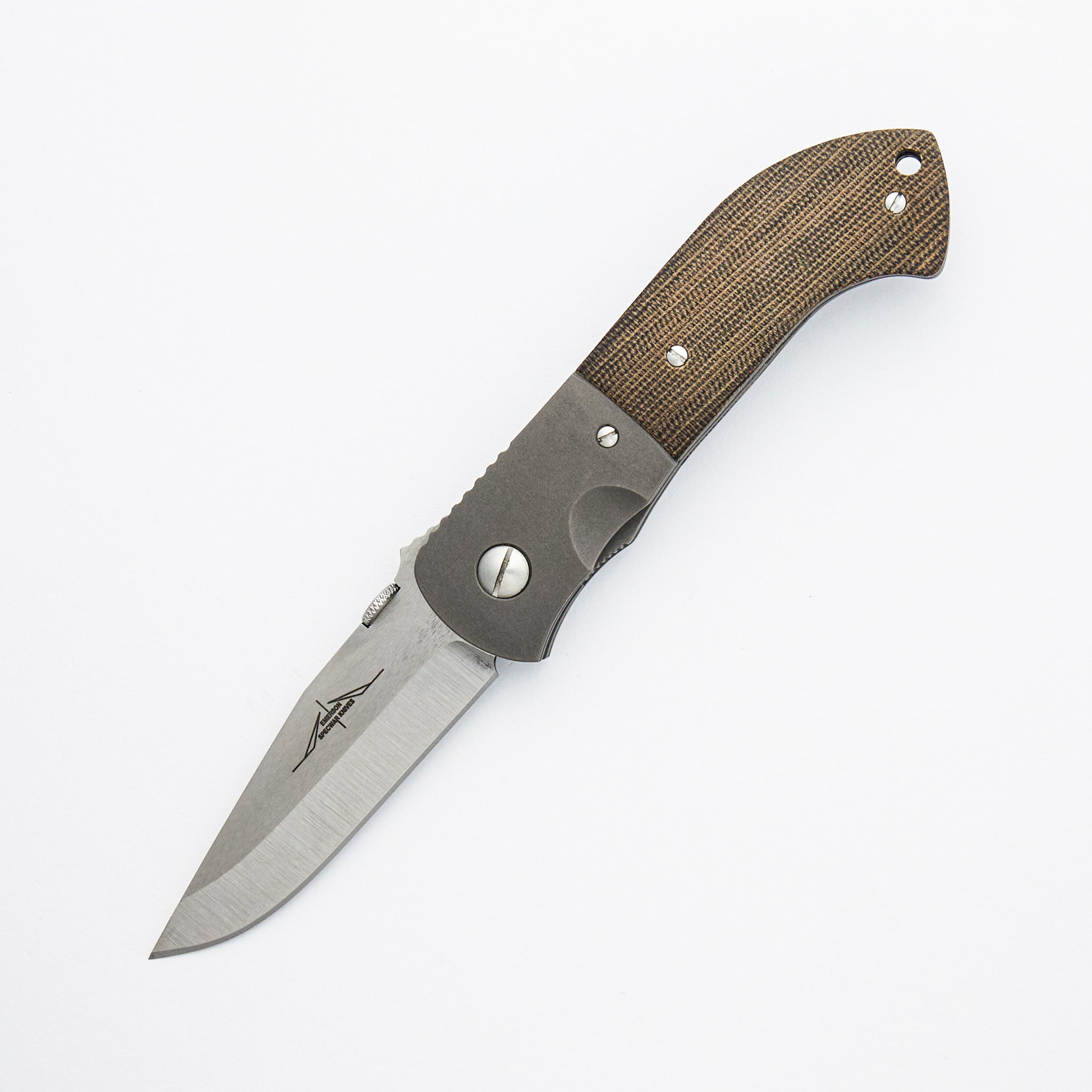 Terzuola ATCF Auto – Black Handle – Textured Black G10 Inlays – Pearl