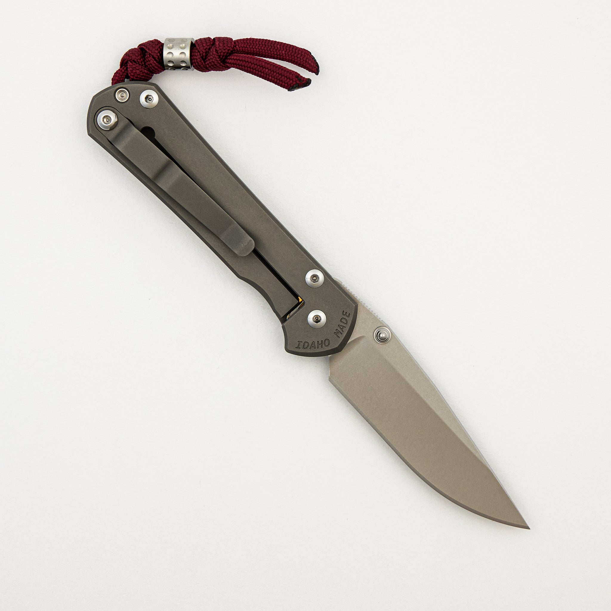 Small Sebenza 31 - Drop Point CPM MagnaCut Blade - Glass Blasted - Silver Double Thumb Lugs