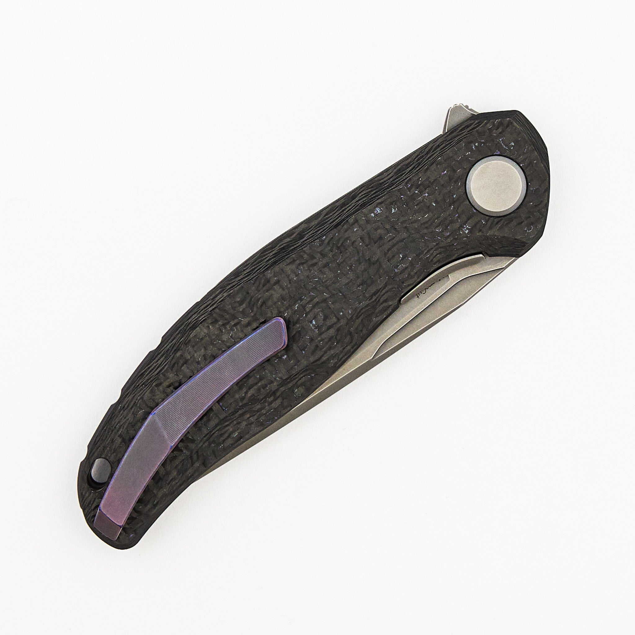 Stellar CF First Production – Purple Carbon Fiber Handle – MagnaCut Blade – MRBS