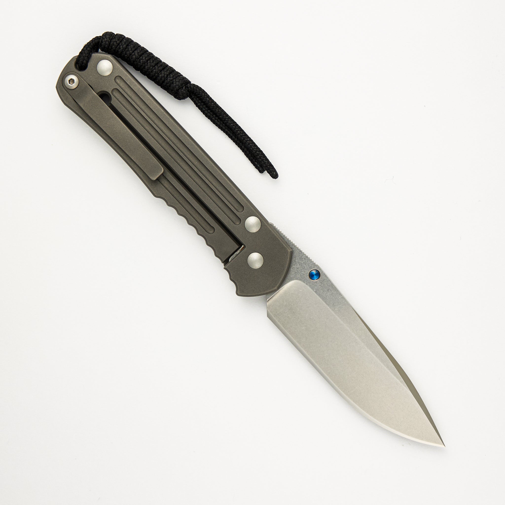 Chris Reeve Large Sebenza Classic LDC9 - Drop Point BG-42 Blade - Blue Single Thumb Lug