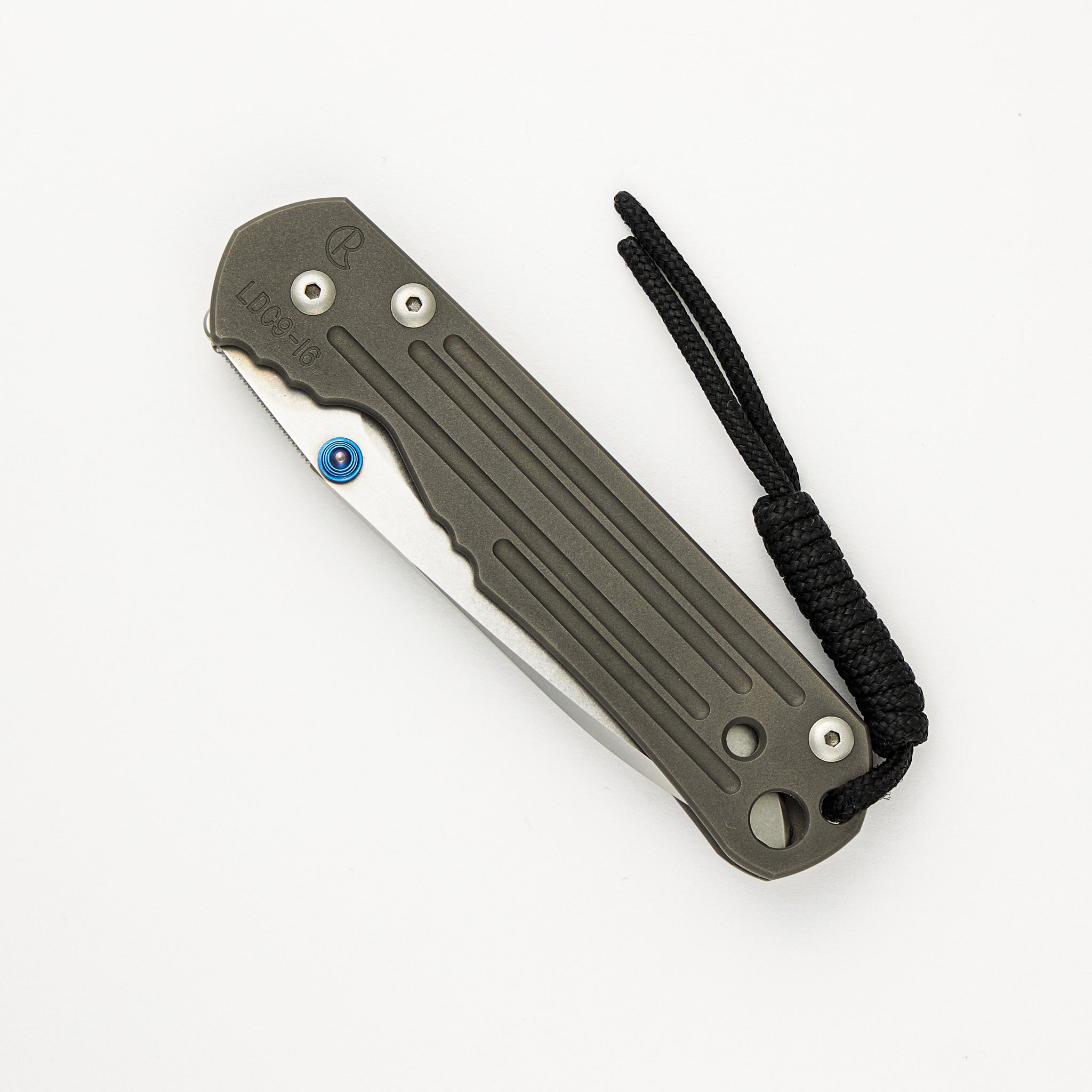 Chris Reeve Large Sebenza Classic LDC9 - Drop Point BG-42 Blade - Blue Single Thumb Lug