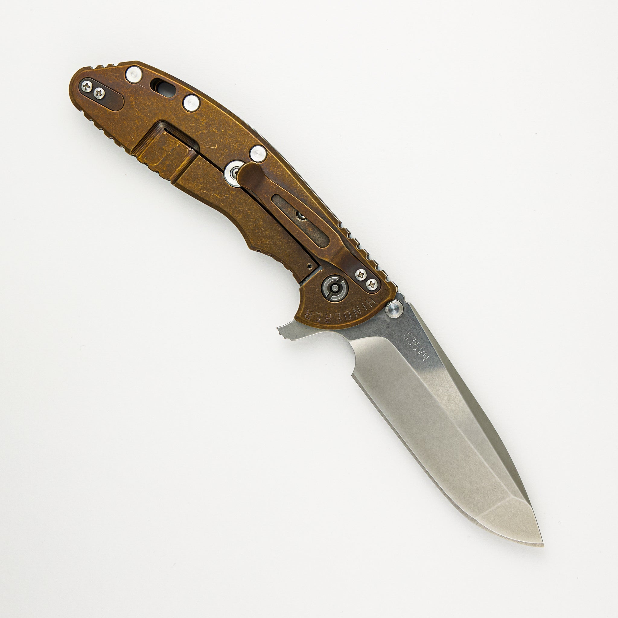 Hinderer Knives XM-24 - Spearpoint S35VN Blade - Battle Bronze -  Black G10 Handle