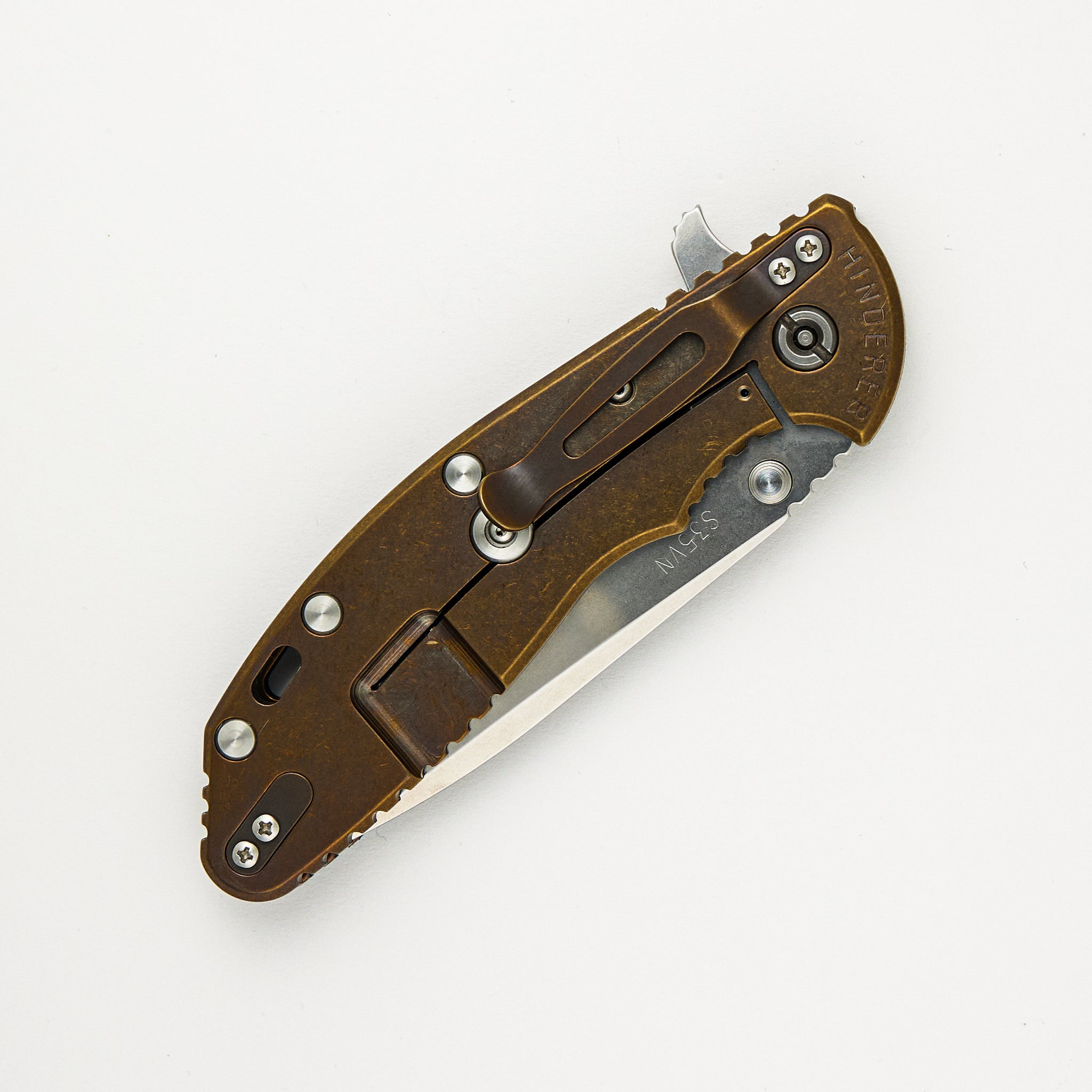 Hinderer Knives XM-24 - Spearpoint S35VN Blade - Battle Bronze -  Black G10 Handle