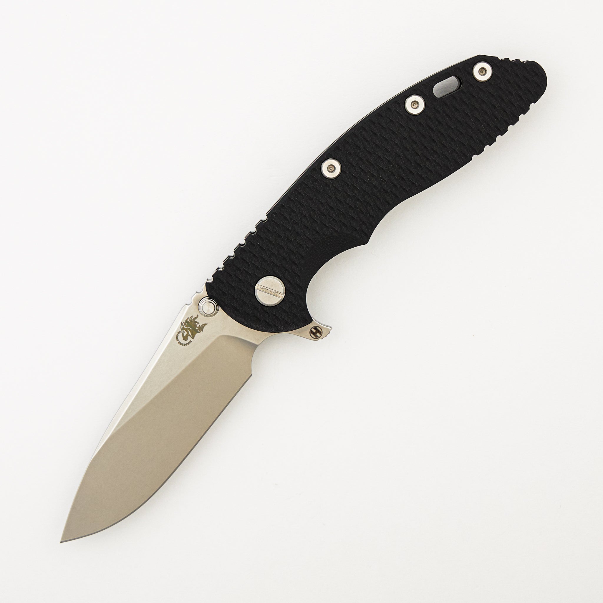 XM-18 3.5" - 20CV Slicer Hollow Grind - Tri-Way - Stonewash DLC - Stonewash Blade - Black G10