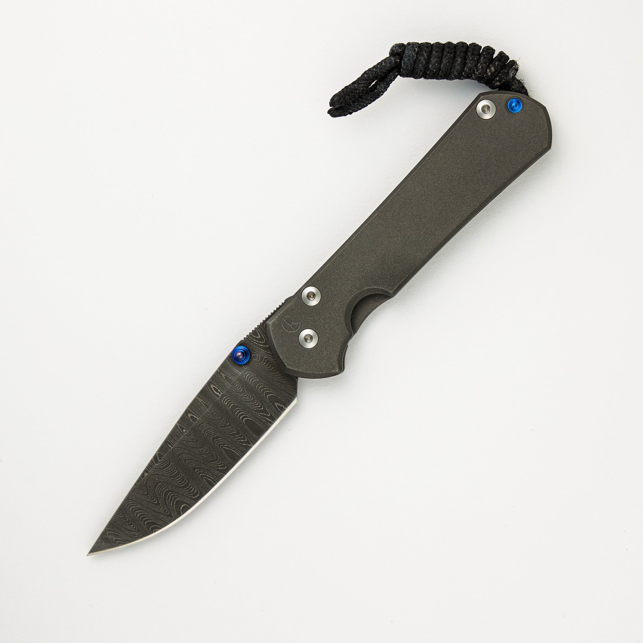 Small Sebenza 31 - Ladder Blade - Blue Single Thumb Lug