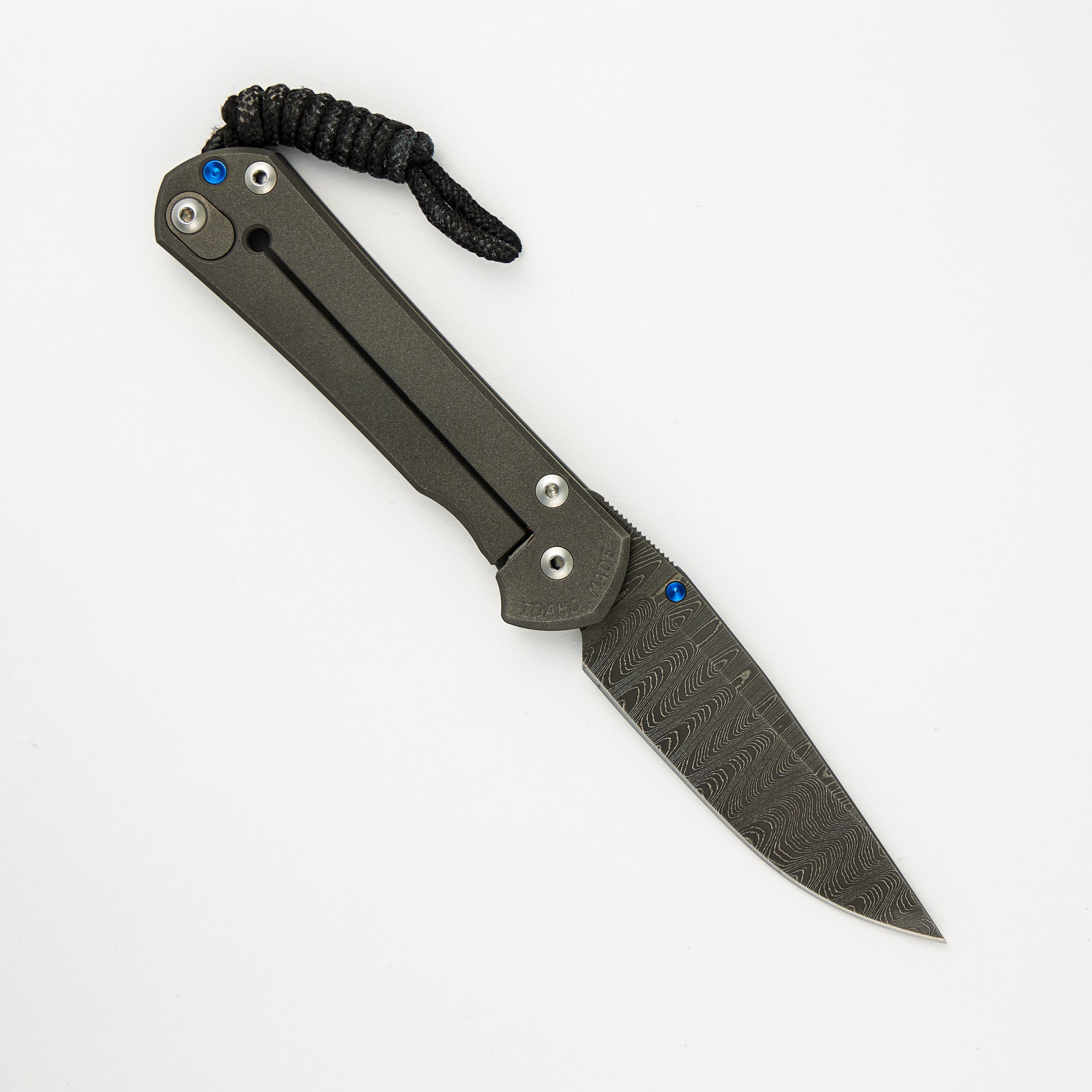 Chris Reeve Small Sebenza 21 - Ladder Blade - Blue Single Thumb Lug