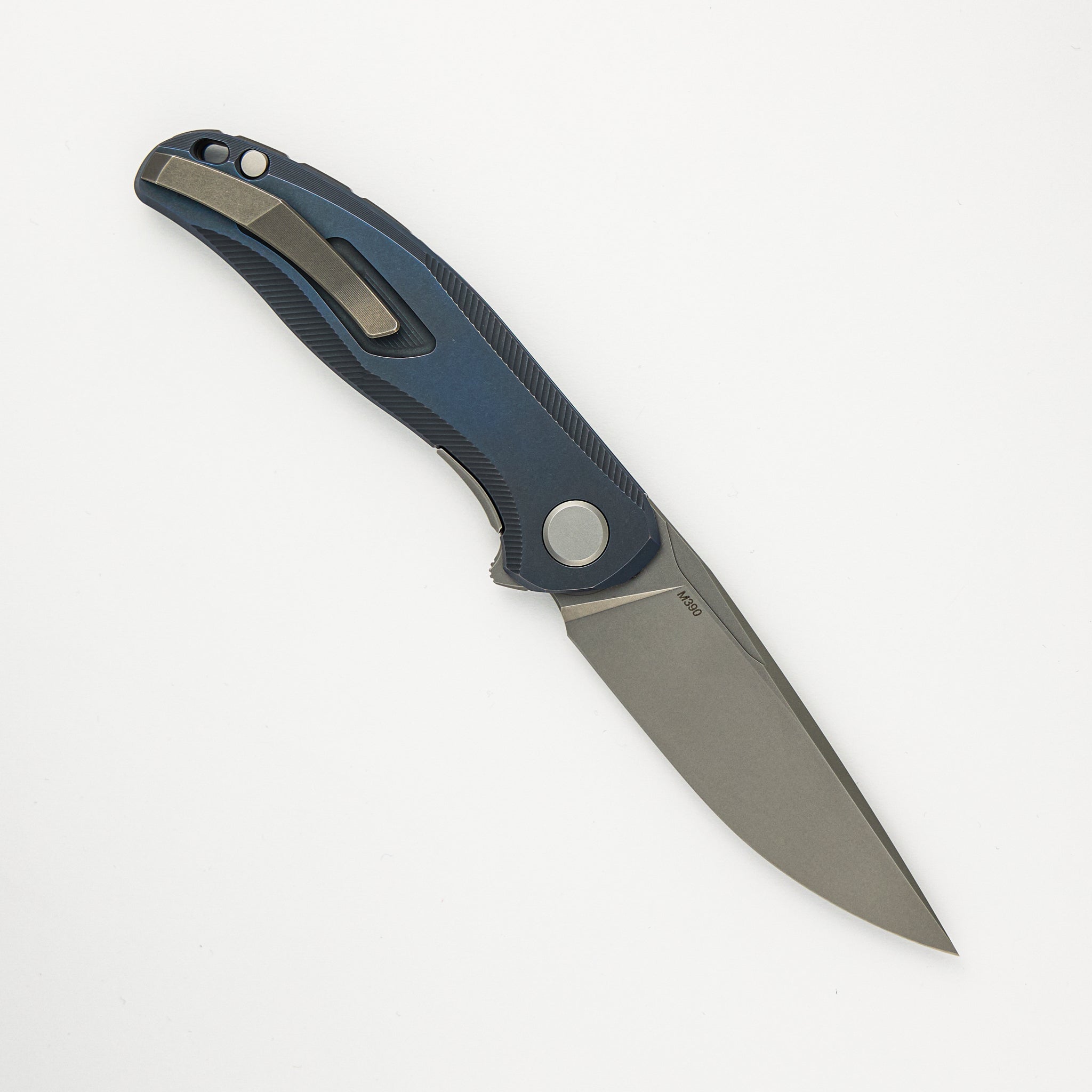 Shirogorov Stellar – Blue Titanium Handle – M390 Blade – MRBS