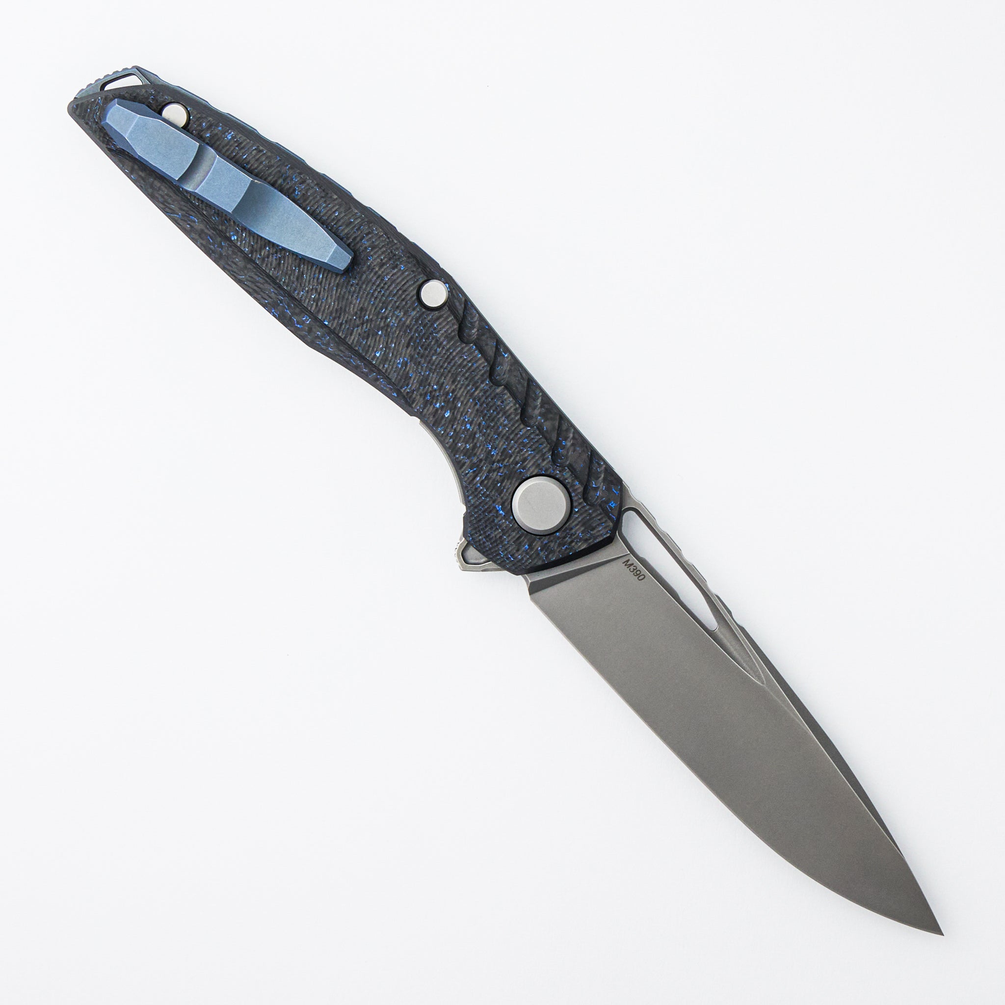 111 Gen 5.1 – M390 Blade – Blue Carbon Fiber Handle – MRBS