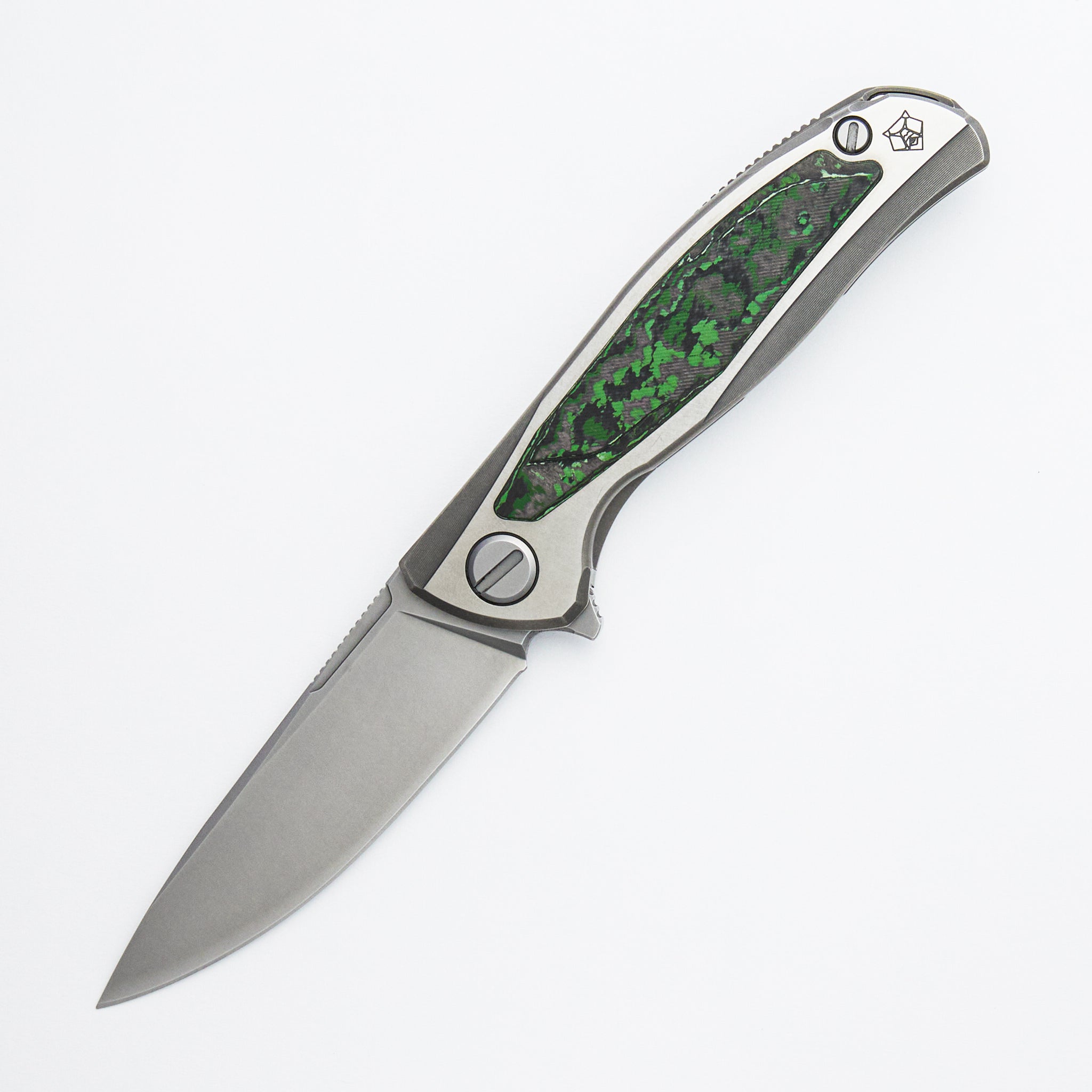 F95R NL - M390 Blade - Titanium Handle - Jungle Wear Carbon Fiber Inlays - MRBS