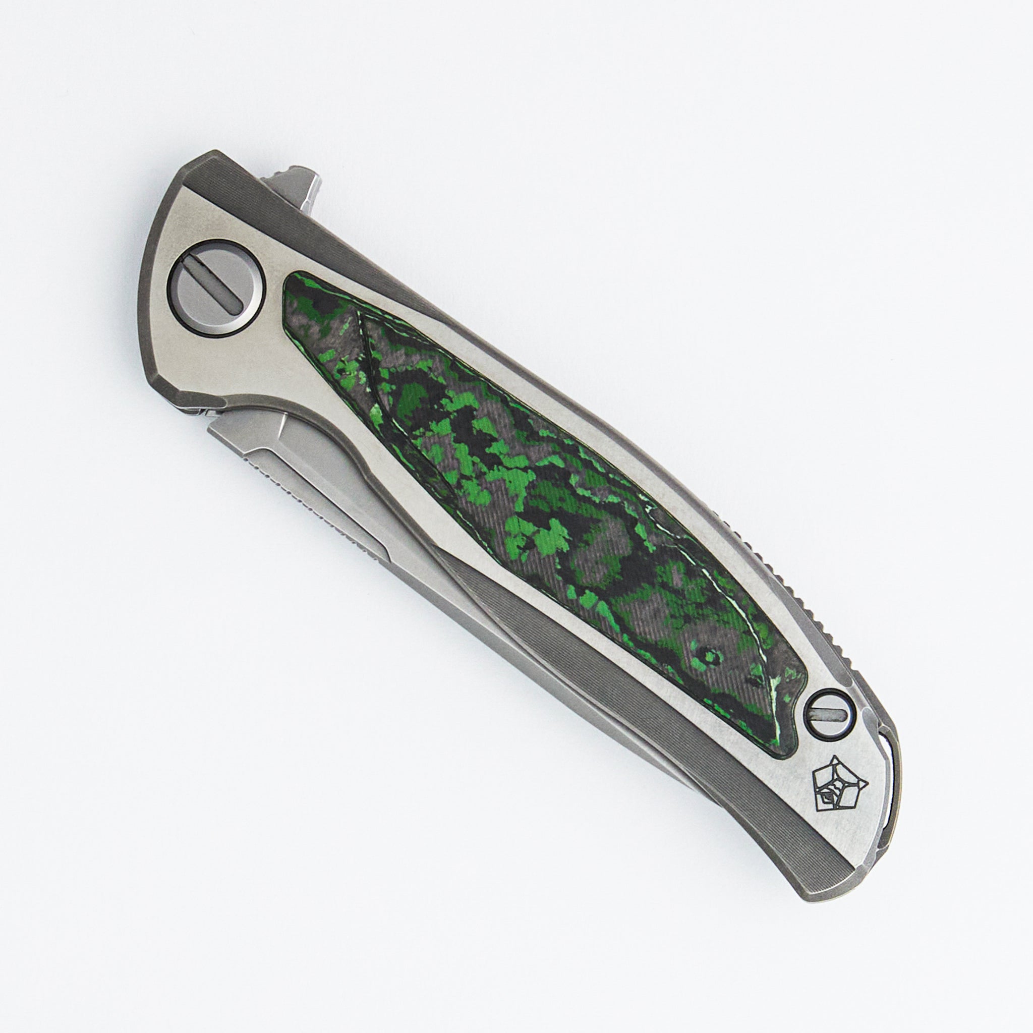 F95R NL - M390 Blade - Titanium Handle - Jungle Wear Carbon Fiber Inlays - MRBS