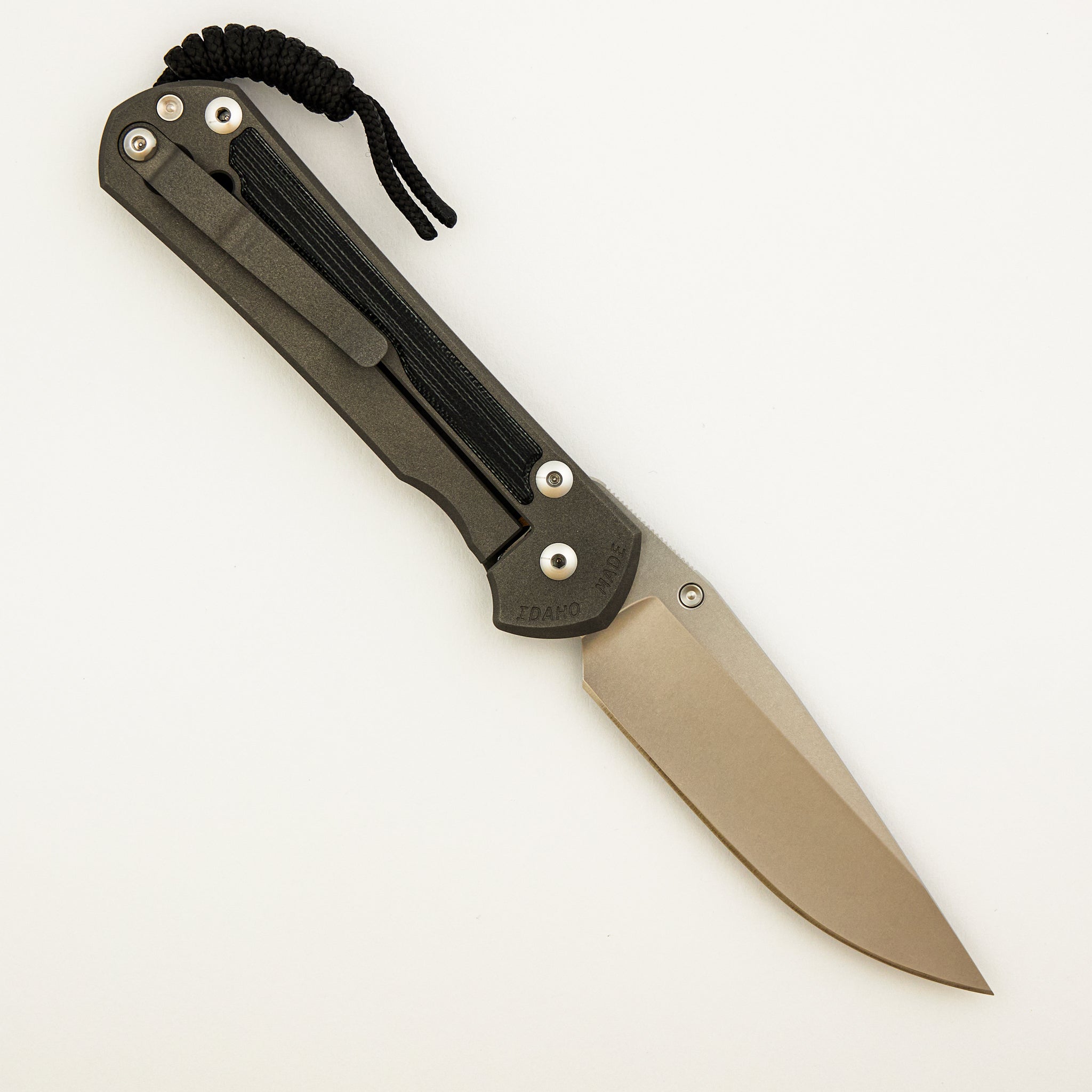 Large Sebenza 31 - Black Canvas Micarta Inlay - Drop Point CPM MagnaCut Blade - Silver Single Thumb Lug